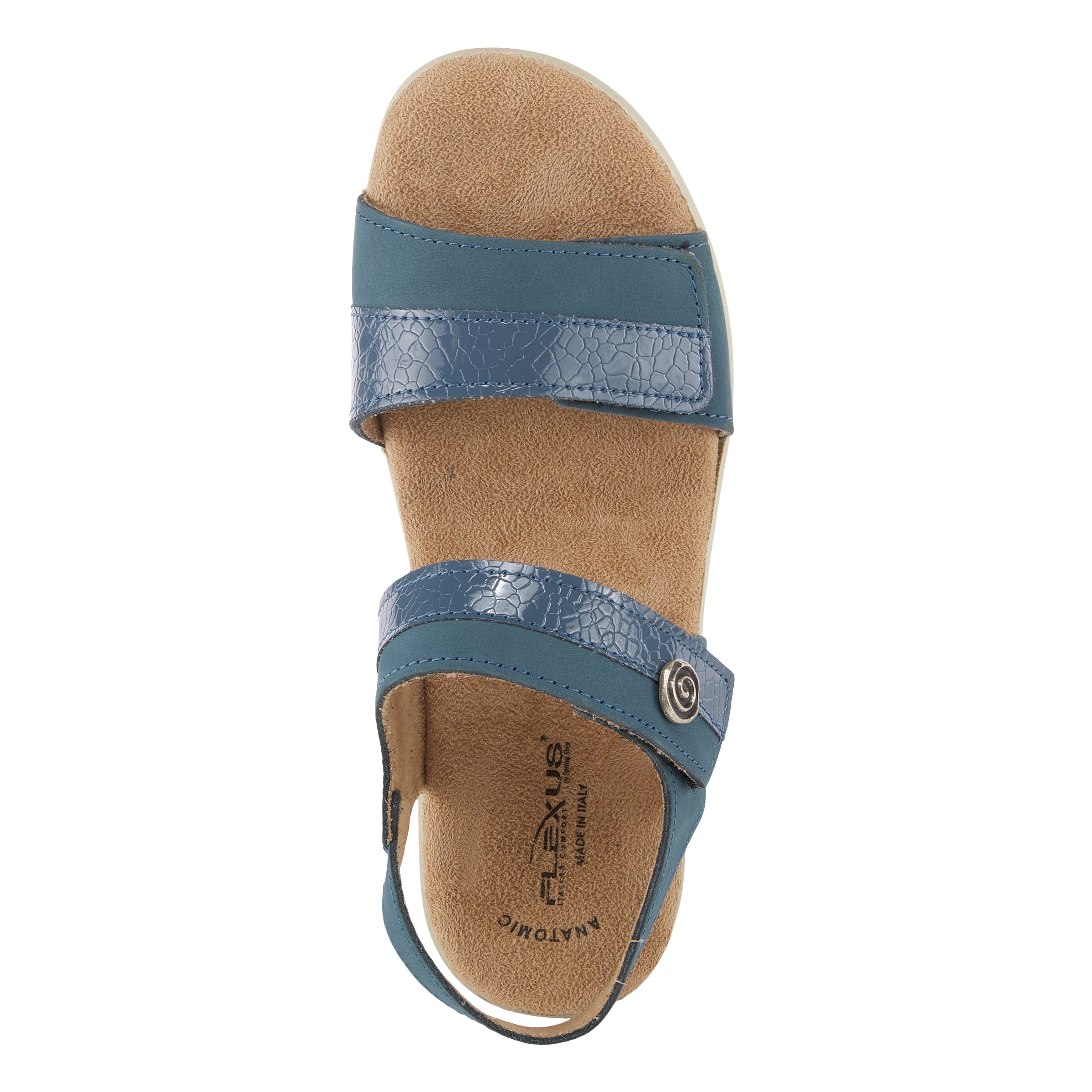 Flexus FLEXUS ALONSA SLINGBACK SANDAL sandal in blue nubuck with flexible sole