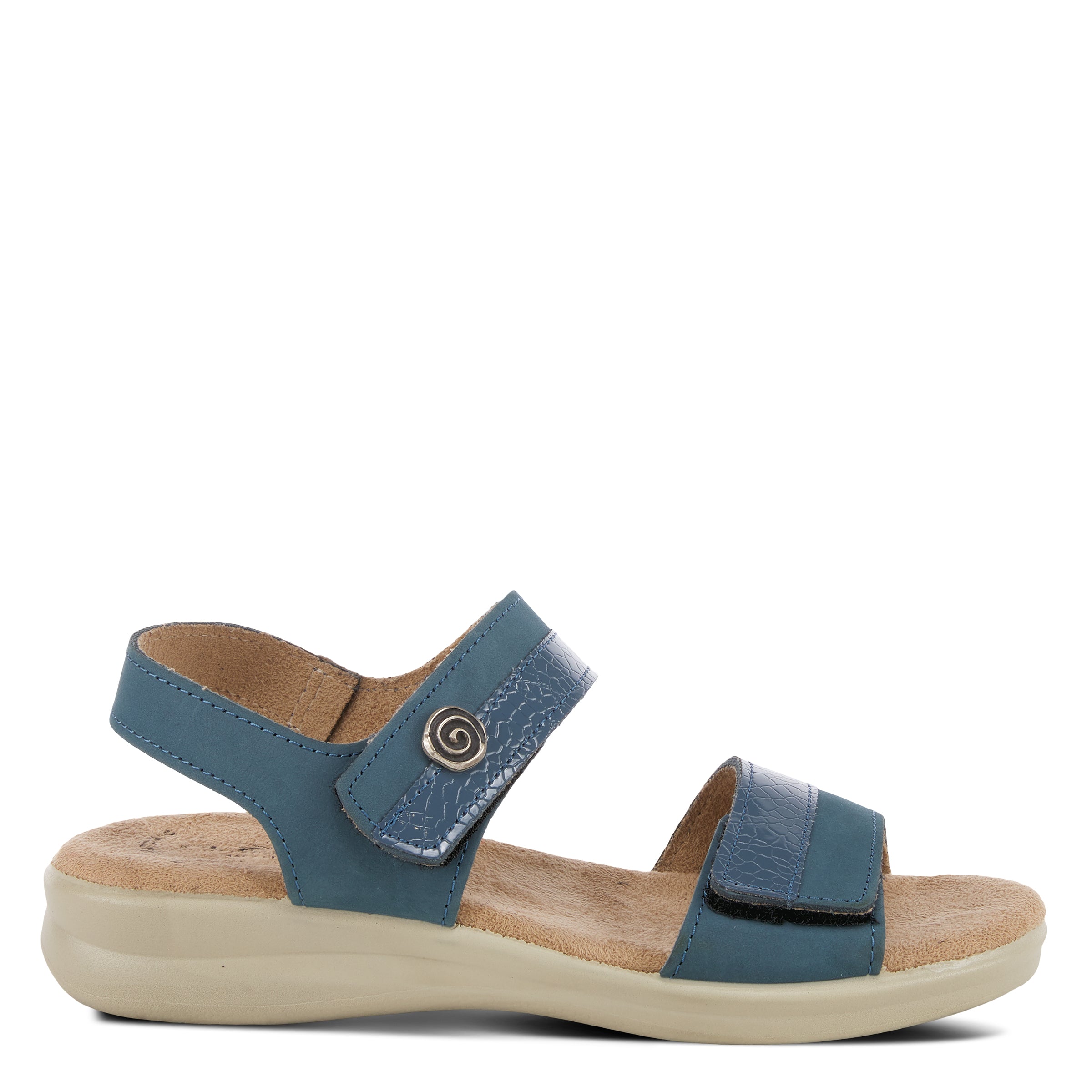 Flexus FLEXUS ALONSA SLINGBACK SANDAL sandal in blue nubuck with flexible sole