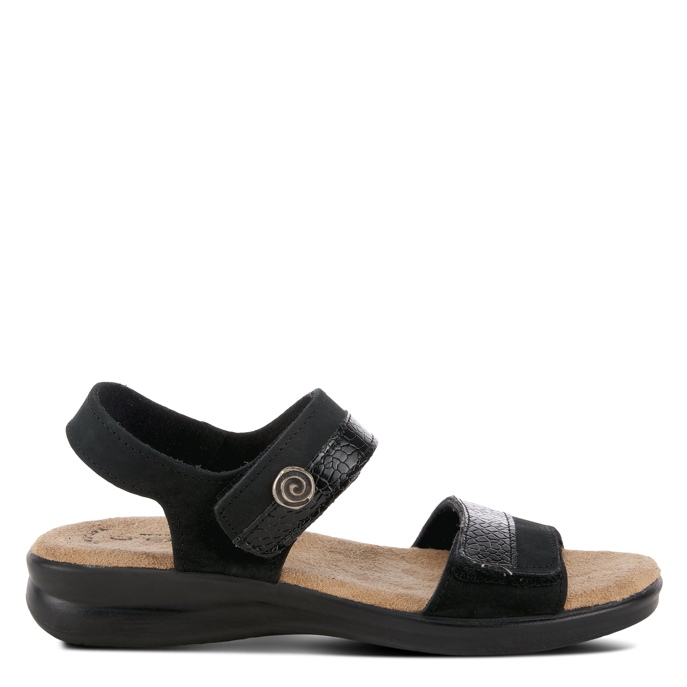 Flexus FLEXUS ALONSA SLINGBACK SANDAL sandal in black nubuck with flexible sole