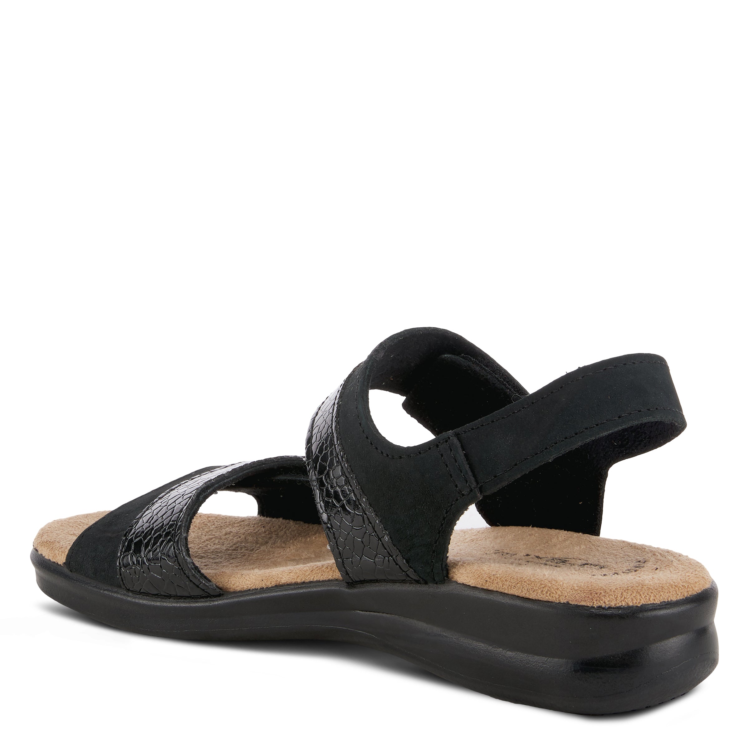 Flexus FLEXUS ALONSA SLINGBACK SANDAL sandal in black nubuck with flexible sole
