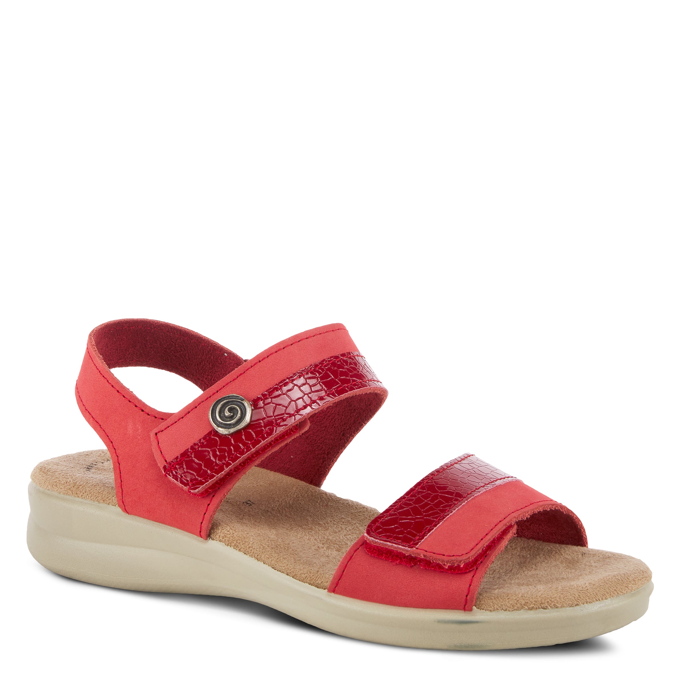 Flexus FLEXUS ALONSA SLINGBACK SANDAL sandal in red nubuck with flexible sole