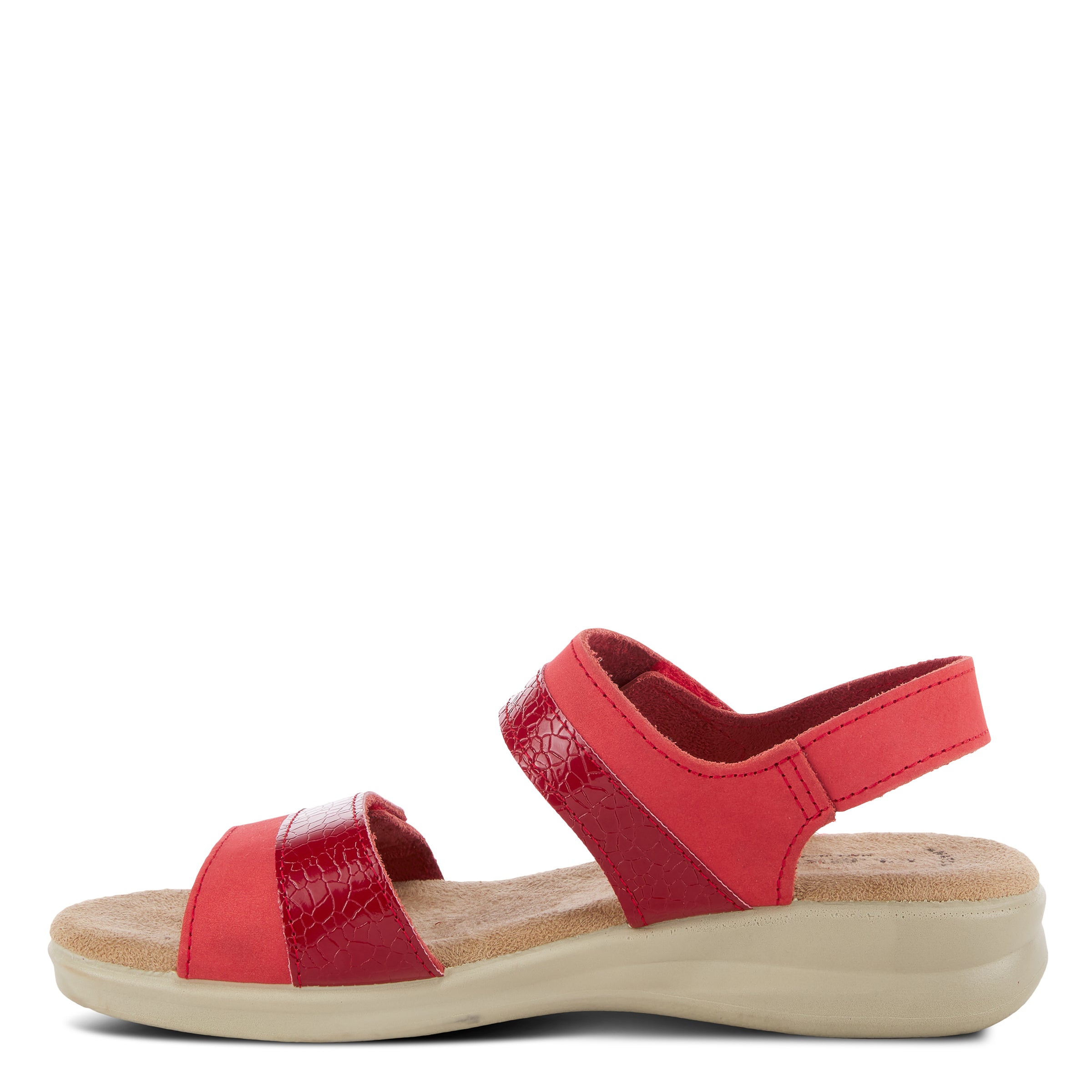 Flexus FLEXUS ALONSA SLINGBACK SANDAL sandal in red nubuck with flexible sole