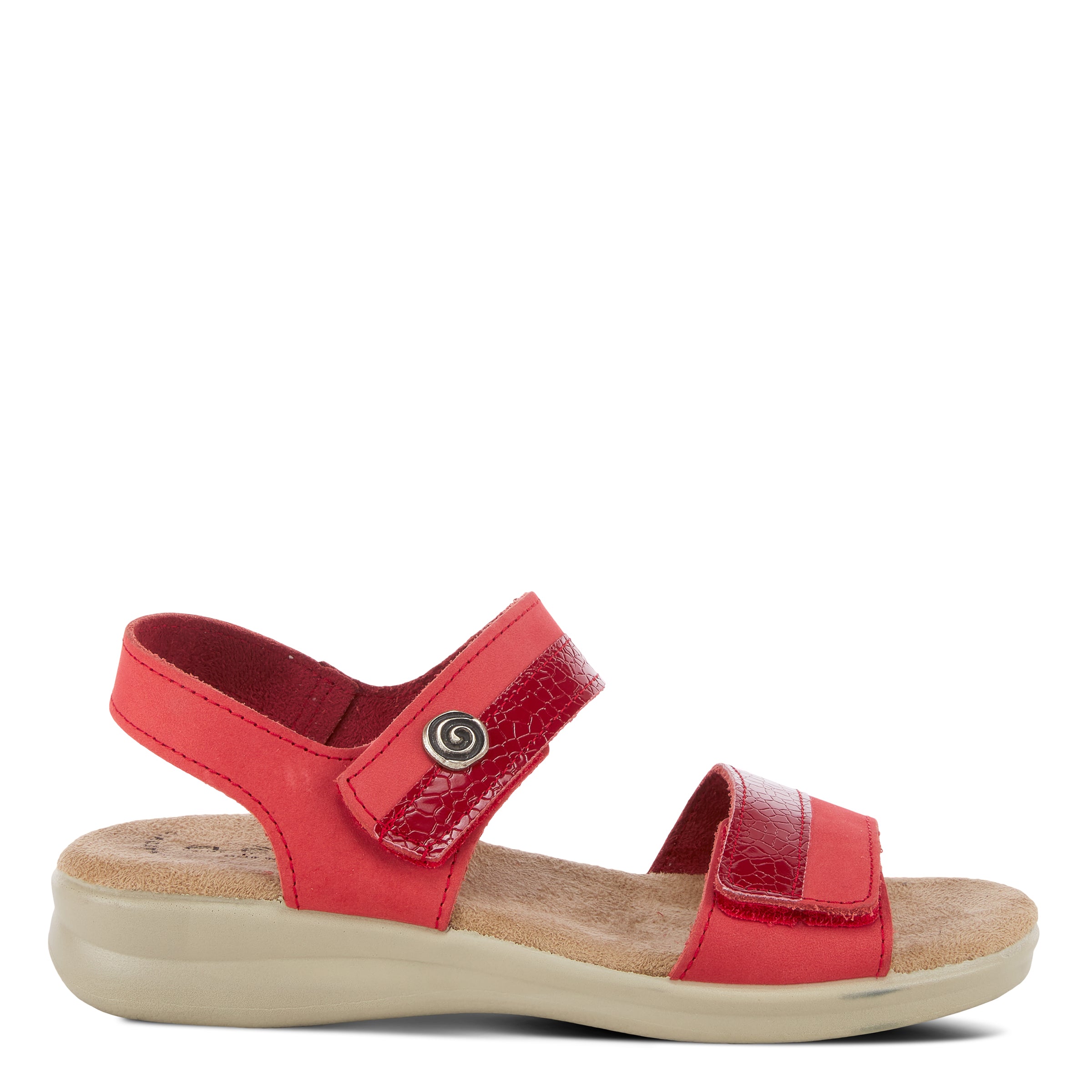 Flexus FLEXUS ALONSA SLINGBACK SANDAL sandal in red nubuck with flexible sole