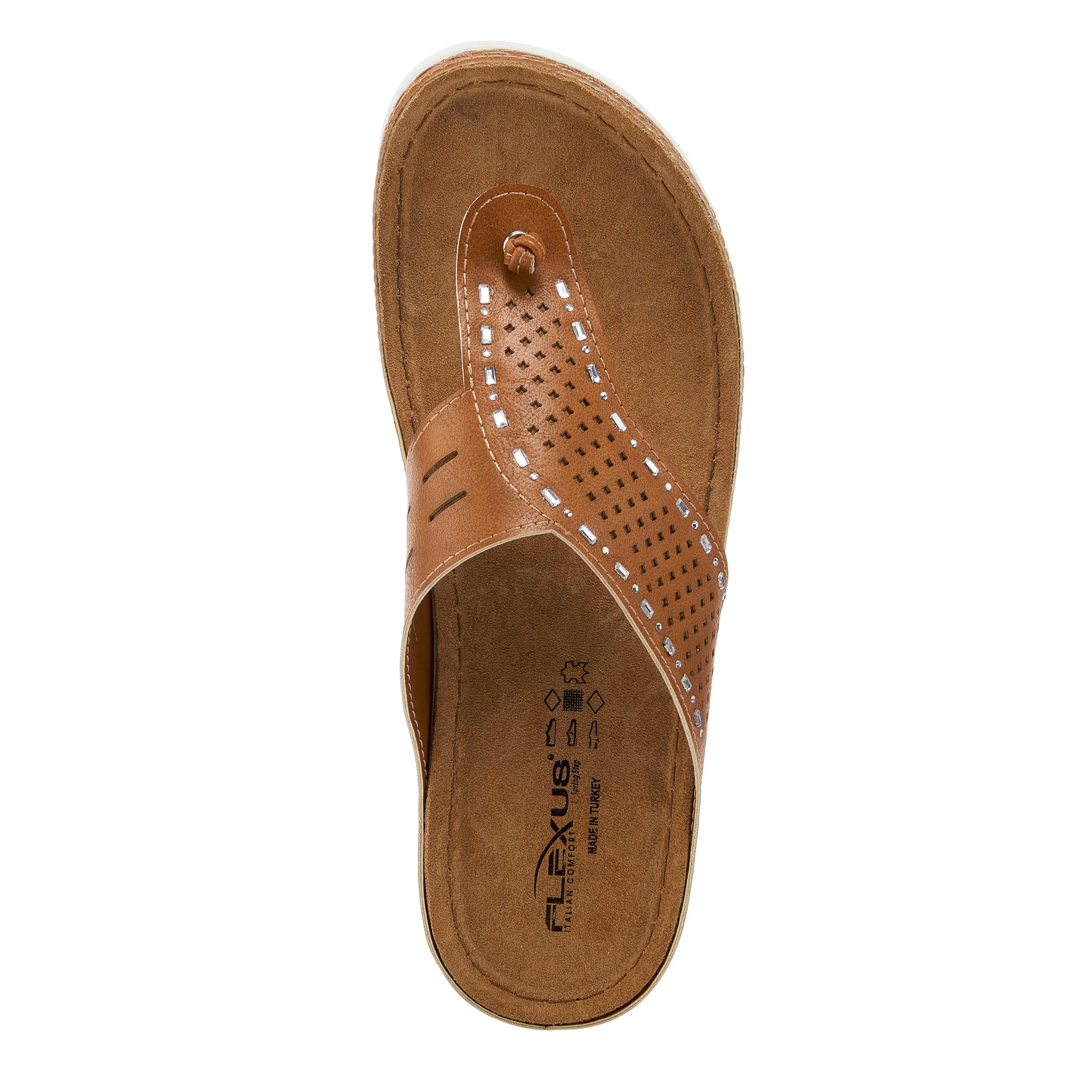 Flexus FLEXUS AMIGA THONG SANDALS sandal in camel with flexible sole