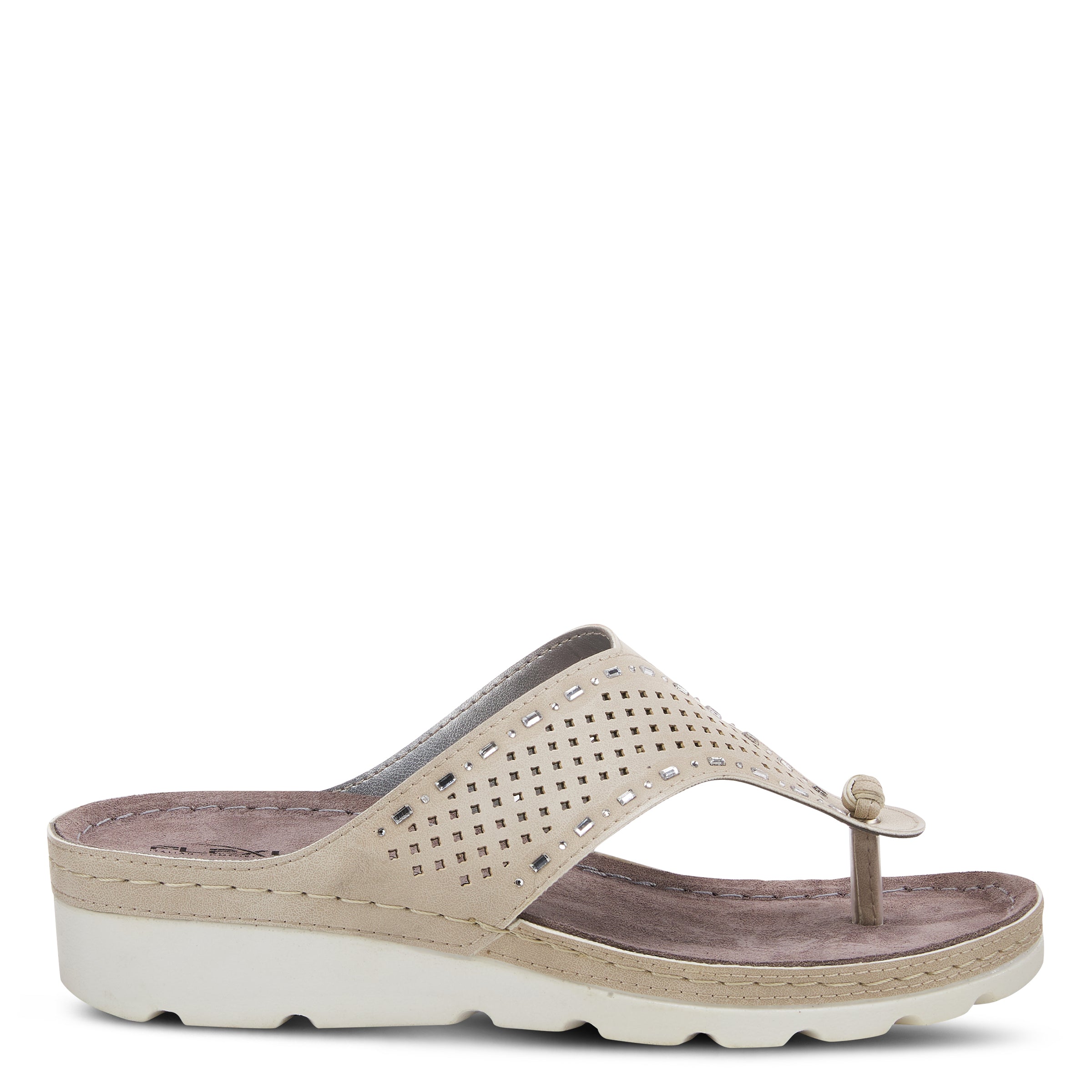 Flexus FLEXUS AMIGA THONG SANDALS sandal in grey with flexible sole
