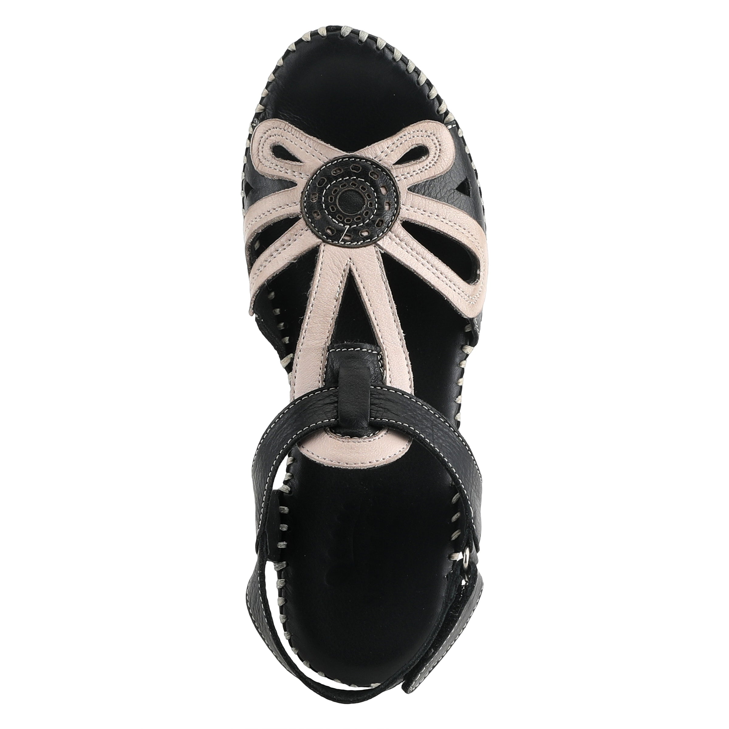 Spring Step SPRING STEP AMUNA T-STRAP SANDALS sandal in black multi with comfortable everyday design
