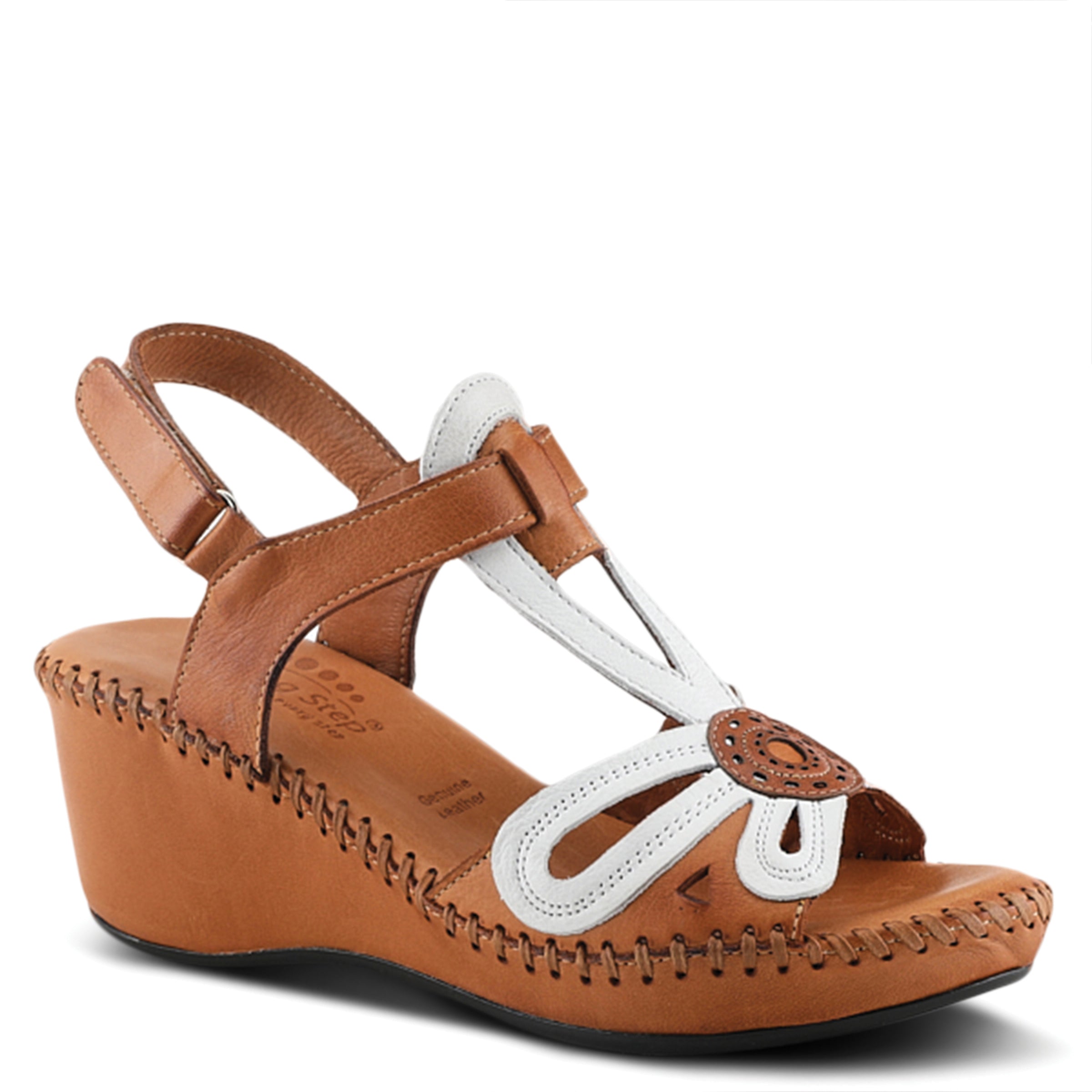 Spring Step SPRING STEP AMUNA T-STRAP SANDALS sandal in camel multi with comfortable everyday design