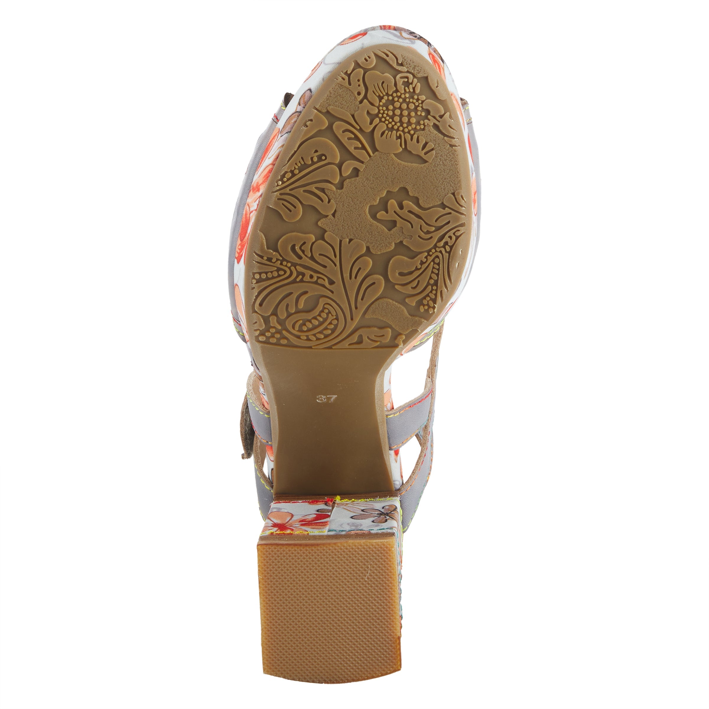 L'Artiste L'ARTISTE AVANTGARDE SANDALS sandal in grey multi with handcrafted leather design