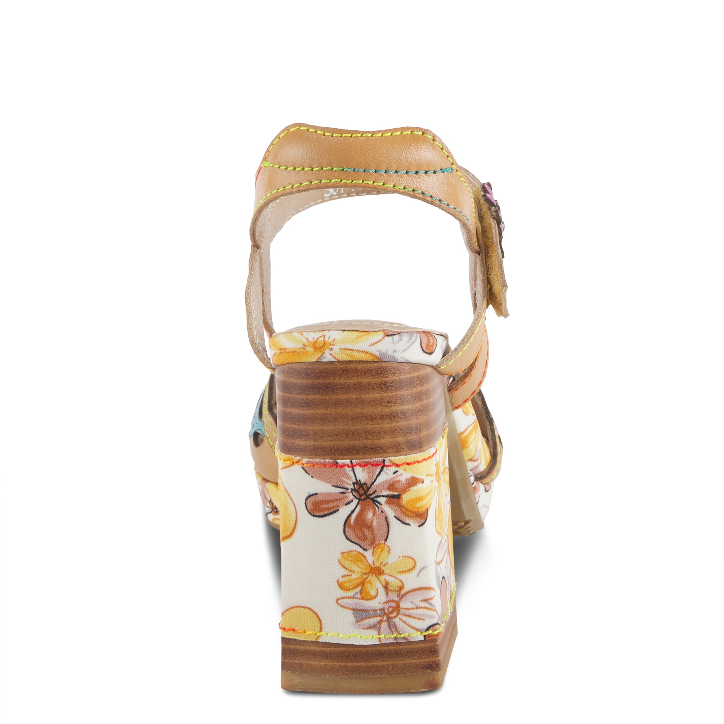L'Artiste L'ARTISTE AVANTGARDE SANDALS sandal in tan multi with handcrafted leather design