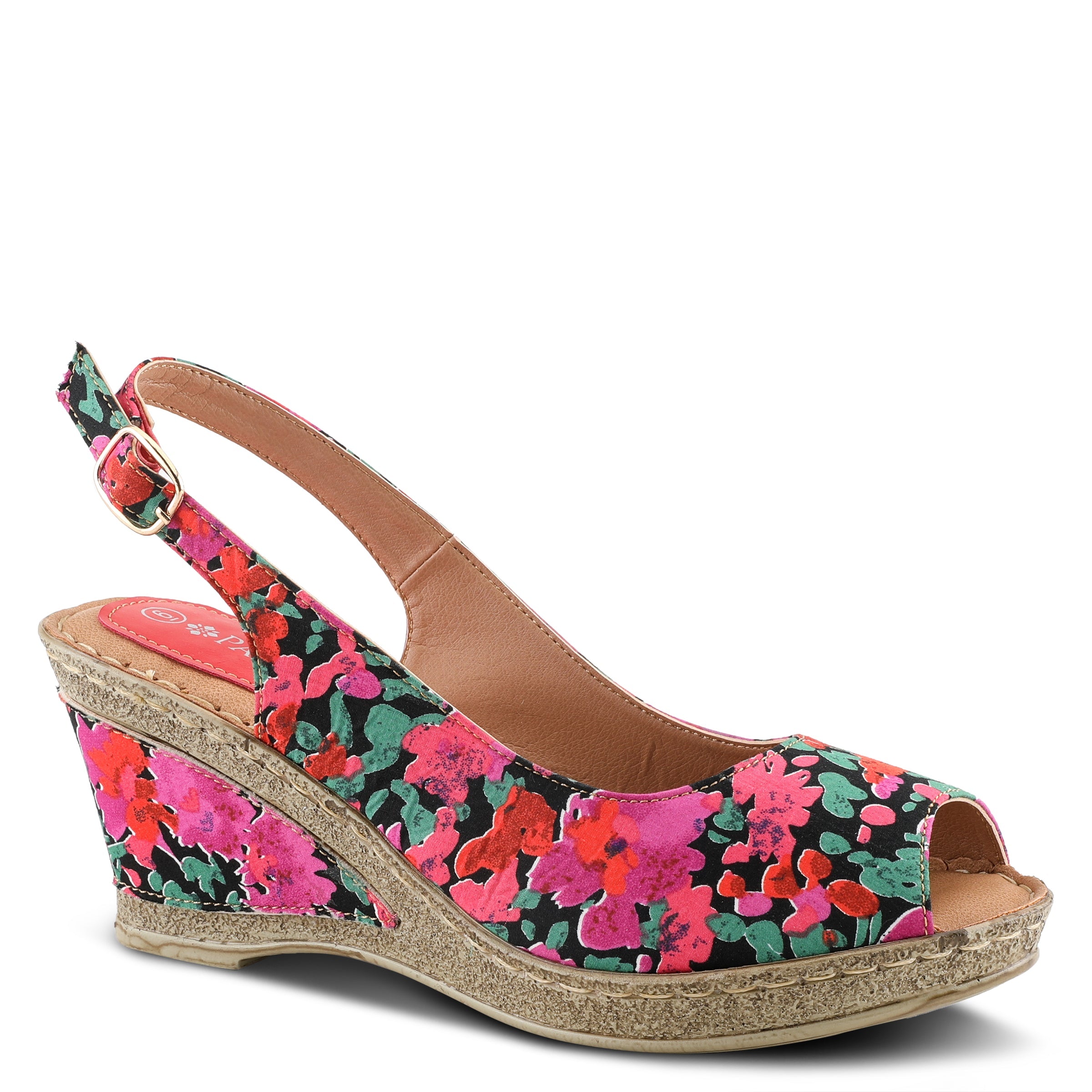 Patrizia PATRIZIA CANDACE-BLOOM SLINGBACK SANDALS sandal in black multi with stylish fashion design