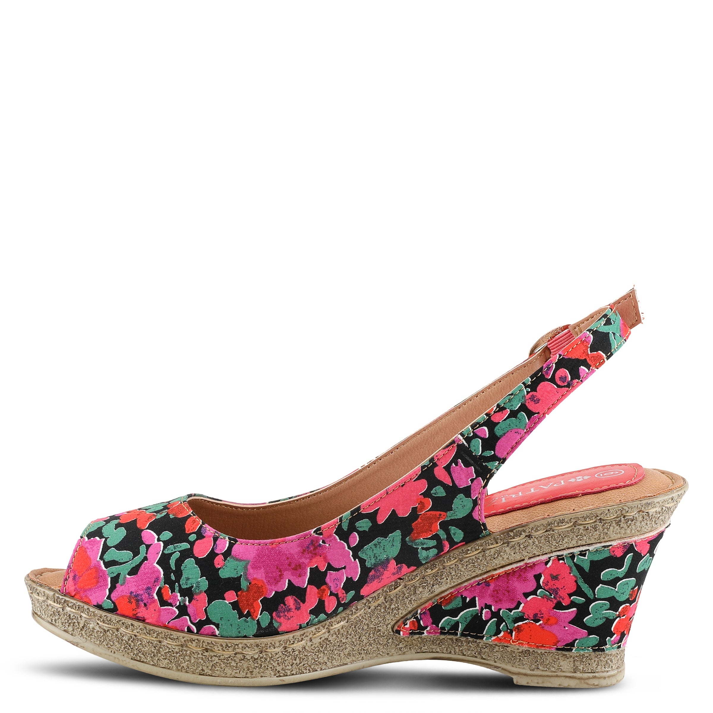 Patrizia PATRIZIA CANDACE-BLOOM SLINGBACK SANDALS sandal in black multi with stylish fashion design