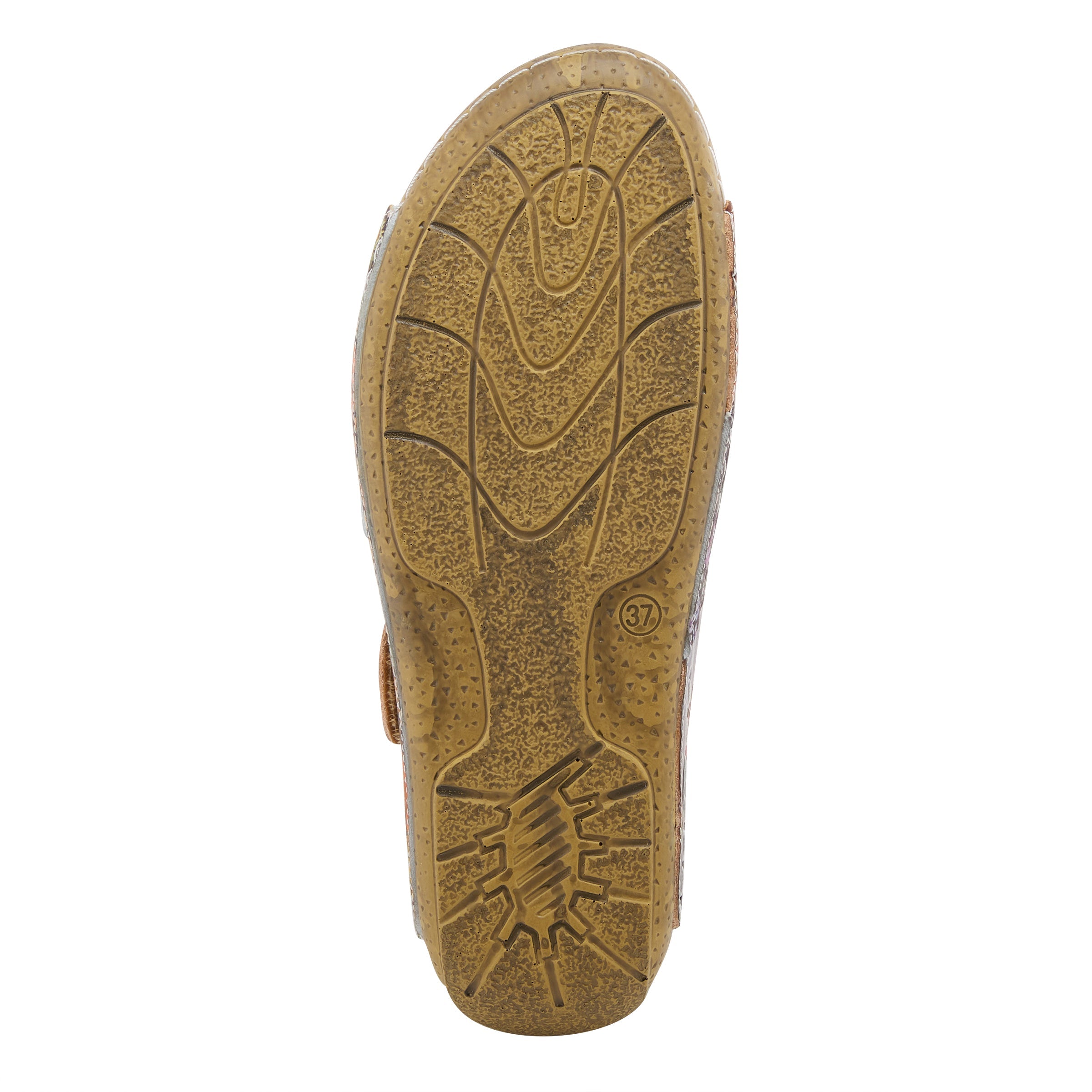 L'Artiste L'ARTISTE CASTLEWALK SLIDE SANDALS sandal in navy multi with handcrafted leather design