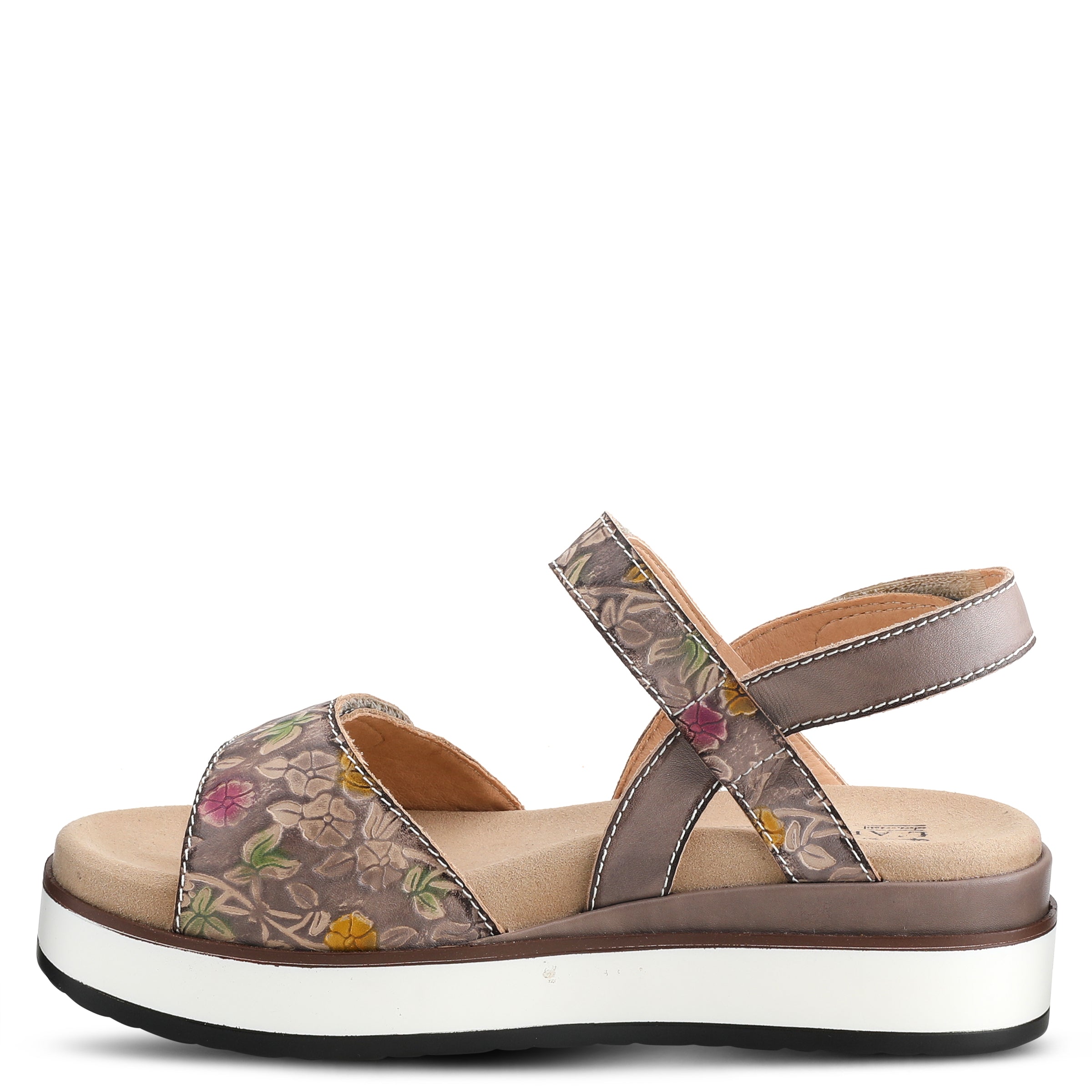 L'Artiste L'ARTISTE CLARA PLATFORM SANDALS sandal in yellow multi with handcrafted leather design