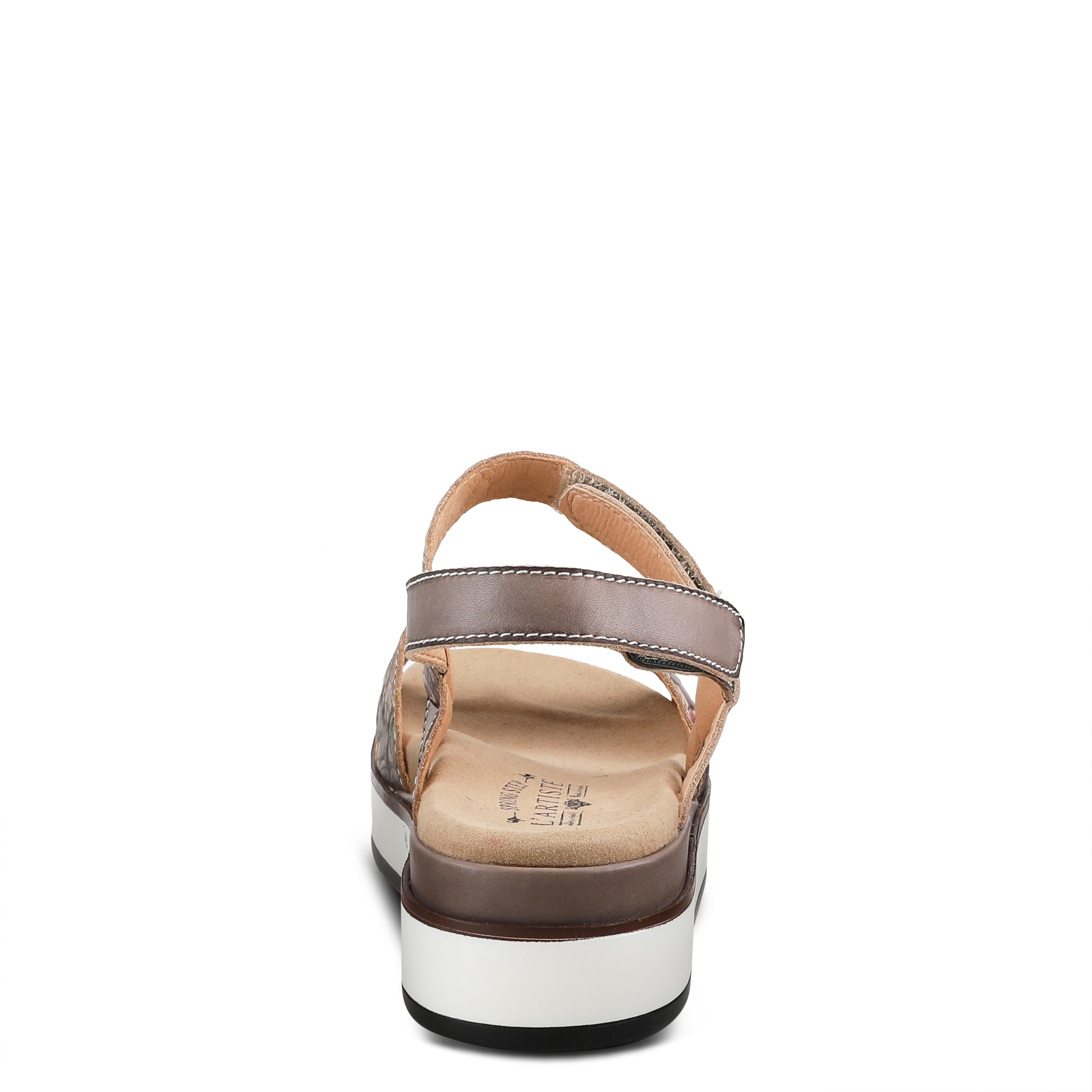 L'Artiste L'ARTISTE CLARA PLATFORM SANDALS sandal in grey multi with handcrafted leather design