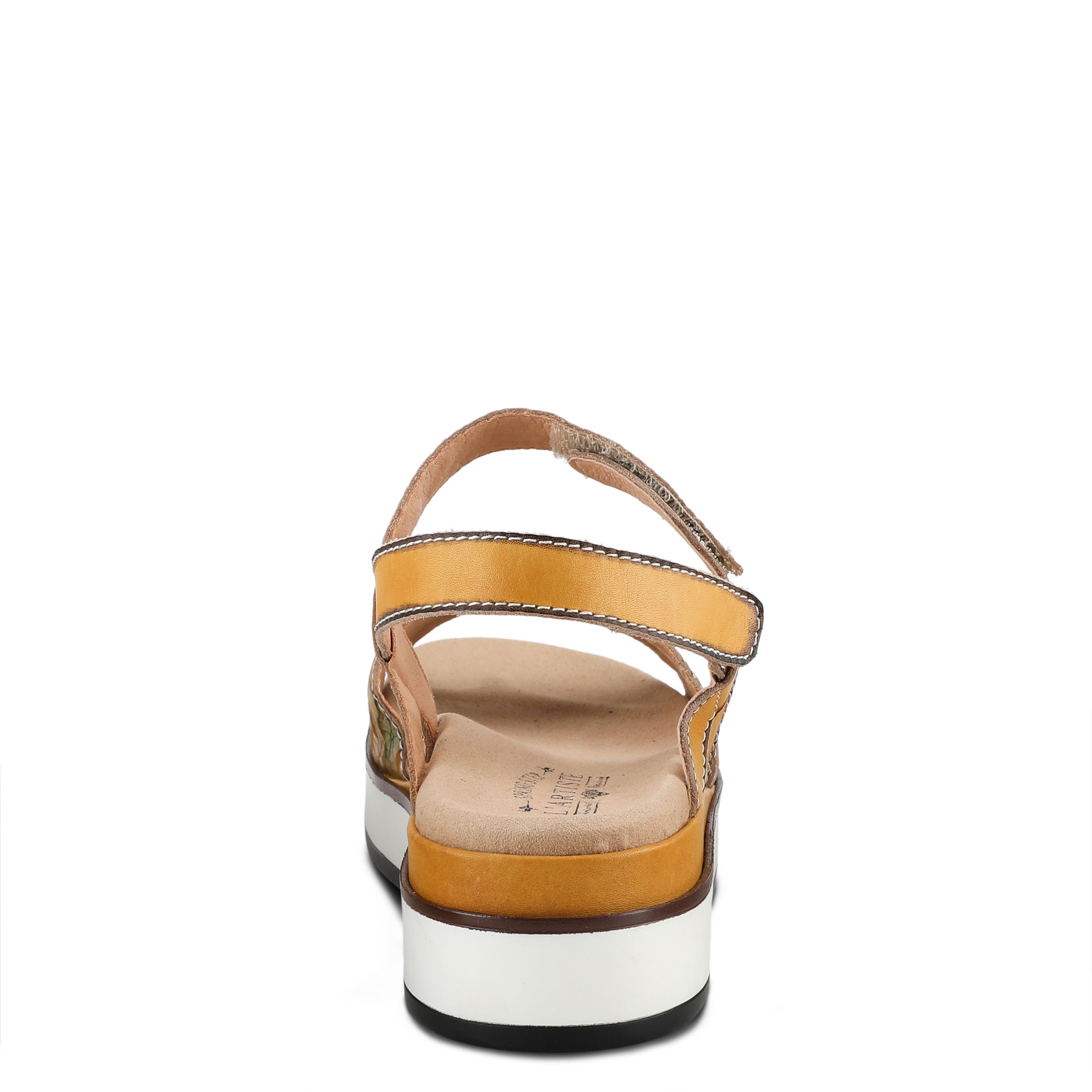 L'Artiste L'ARTISTE CLARA PLATFORM SANDALS sandal in yellow multi with handcrafted leather design