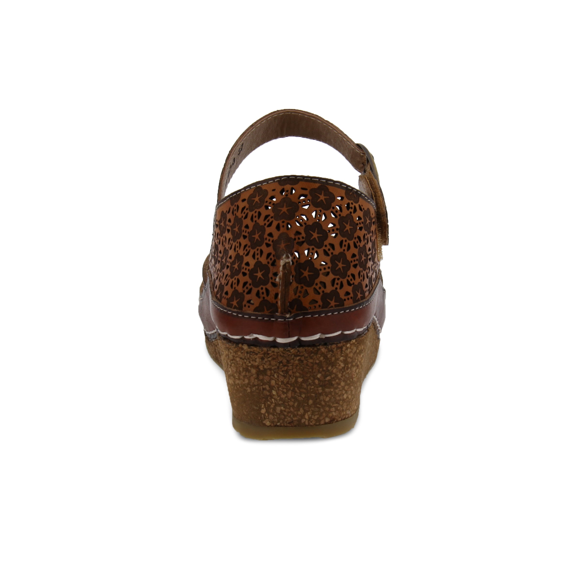 L'Artiste L'ARTISTE DELPHIA ANKLE STRAP SANDAL sandal in camel with handcrafted leather design