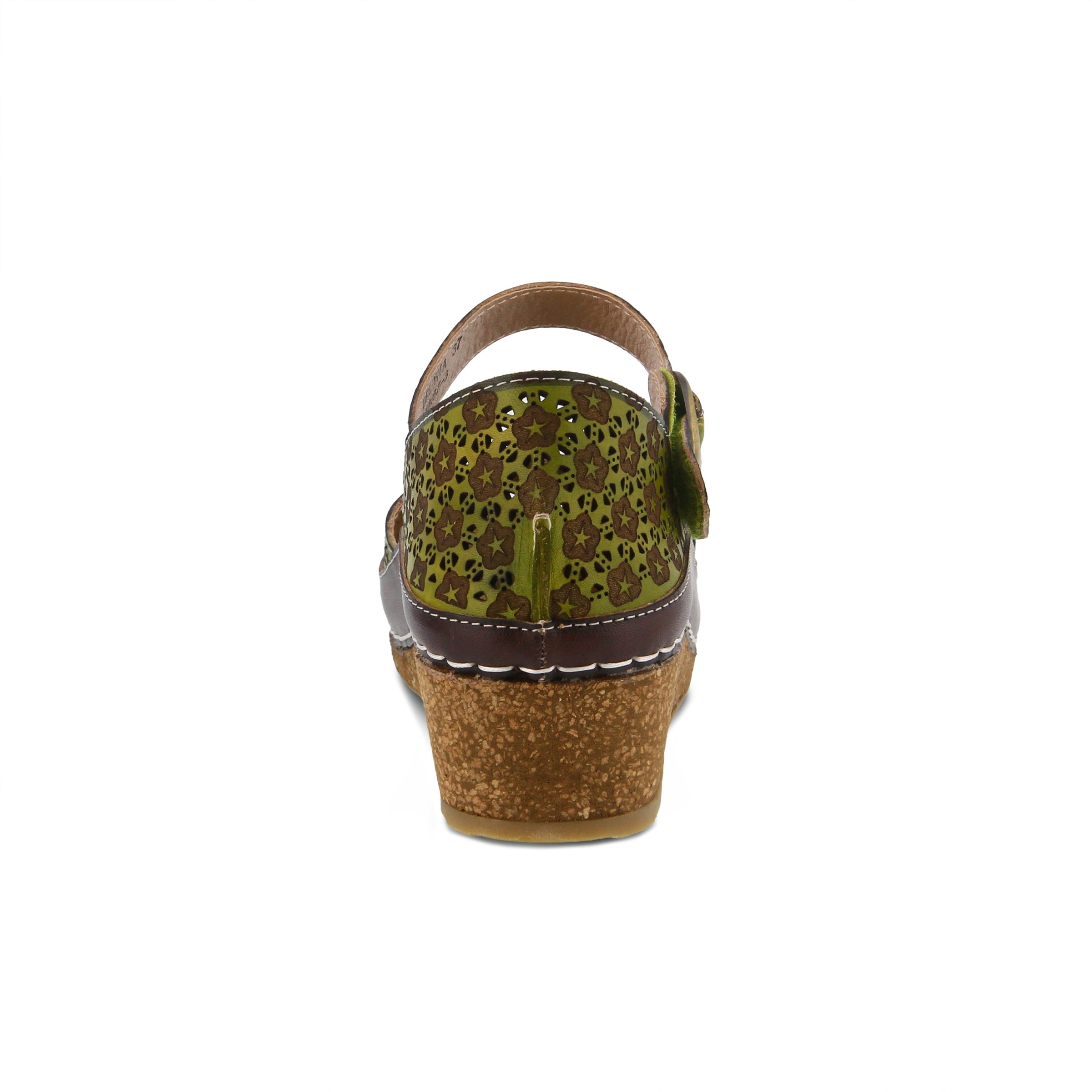 L'Artiste L'ARTISTE DELPHIA ANKLE STRAP SANDAL sandal in lime with handcrafted leather design