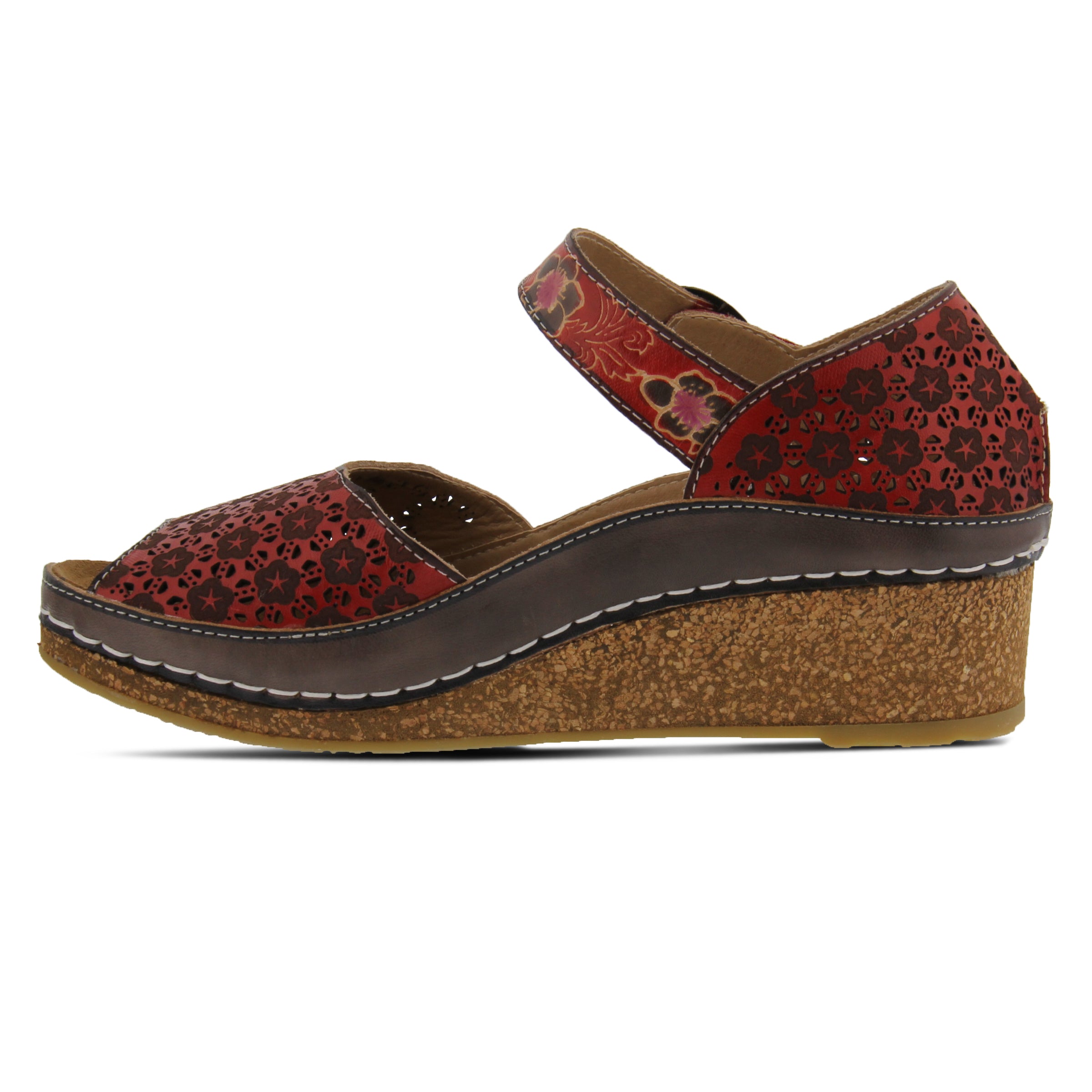 L'Artiste L'ARTISTE DELPHIA ANKLE STRAP SANDAL sandal in lime with handcrafted leather design