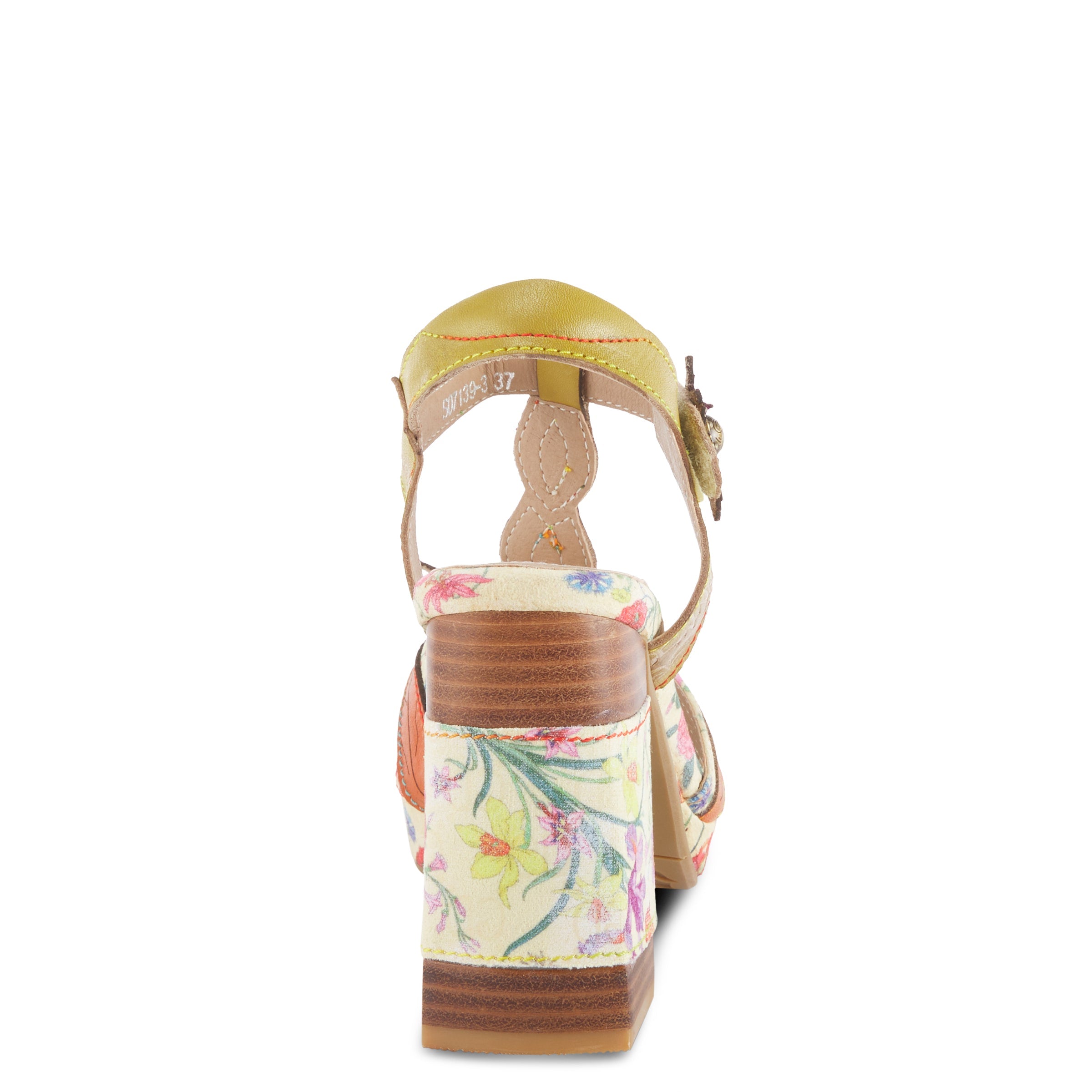 L'Artiste L'ARTISTE FABULOSO SANDALS sandal in yellow multi with handcrafted leather design