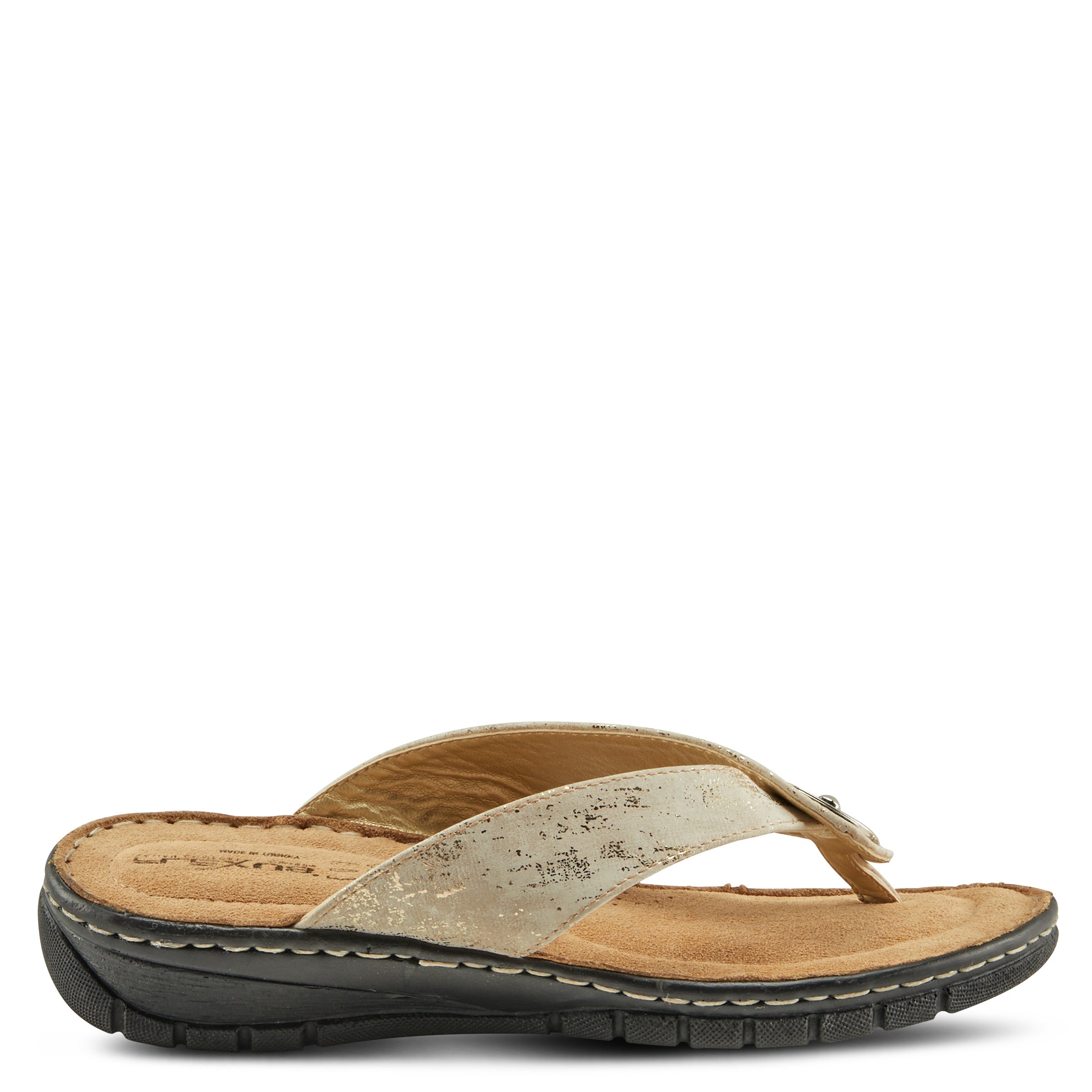 Flexus FLEXUS FAIA SLIDE SANDALS sandal in gold with flexible sole