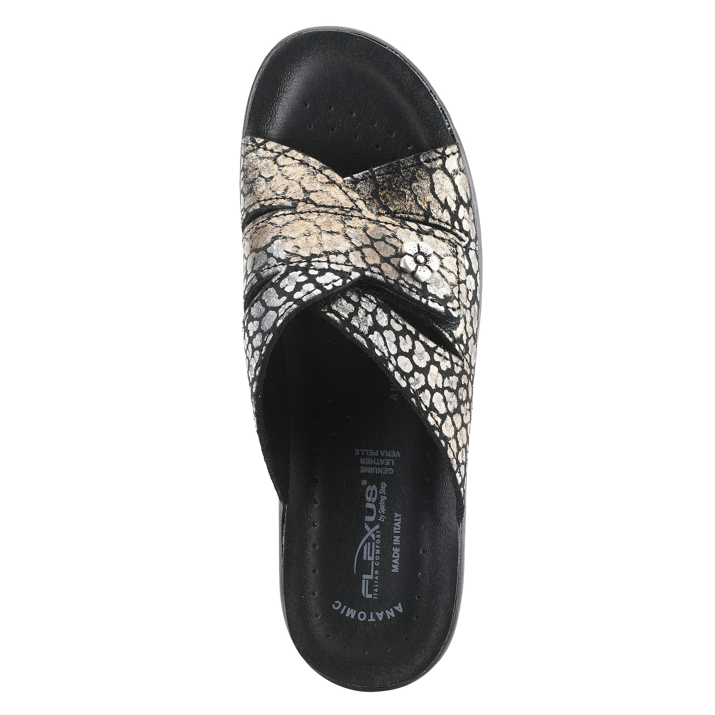 Flexus FLEXUS FEDAME SLIDE SANDAL sandal in black suede with flexible sole