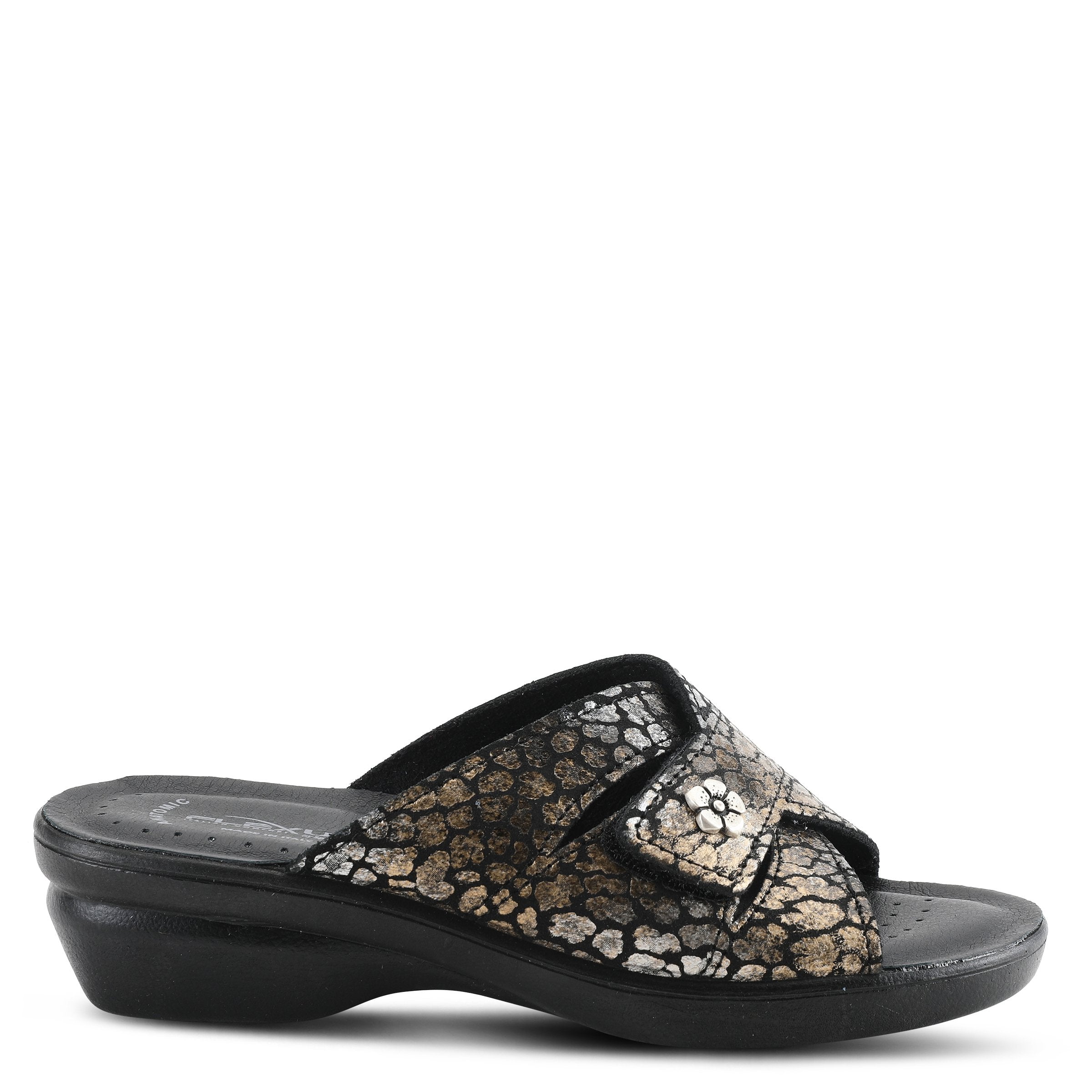Flexus FLEXUS FEDAME SLIDE SANDAL sandal in black suede with flexible sole