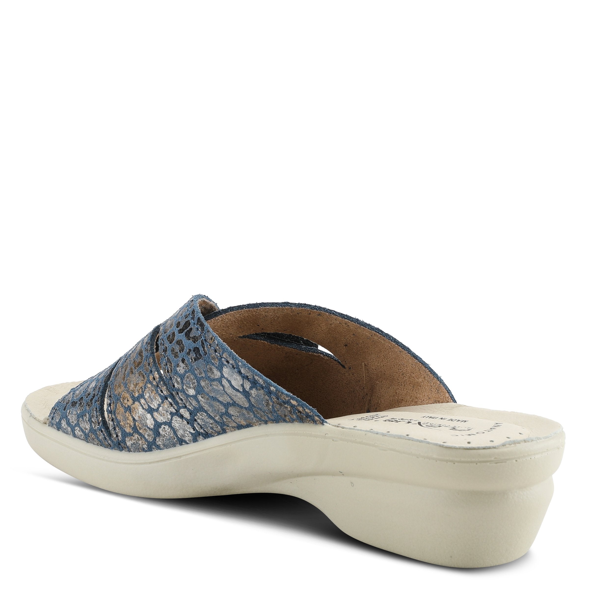 Flexus FLEXUS FEDAME SLIDE SANDAL sandal in blue suede with flexible sole