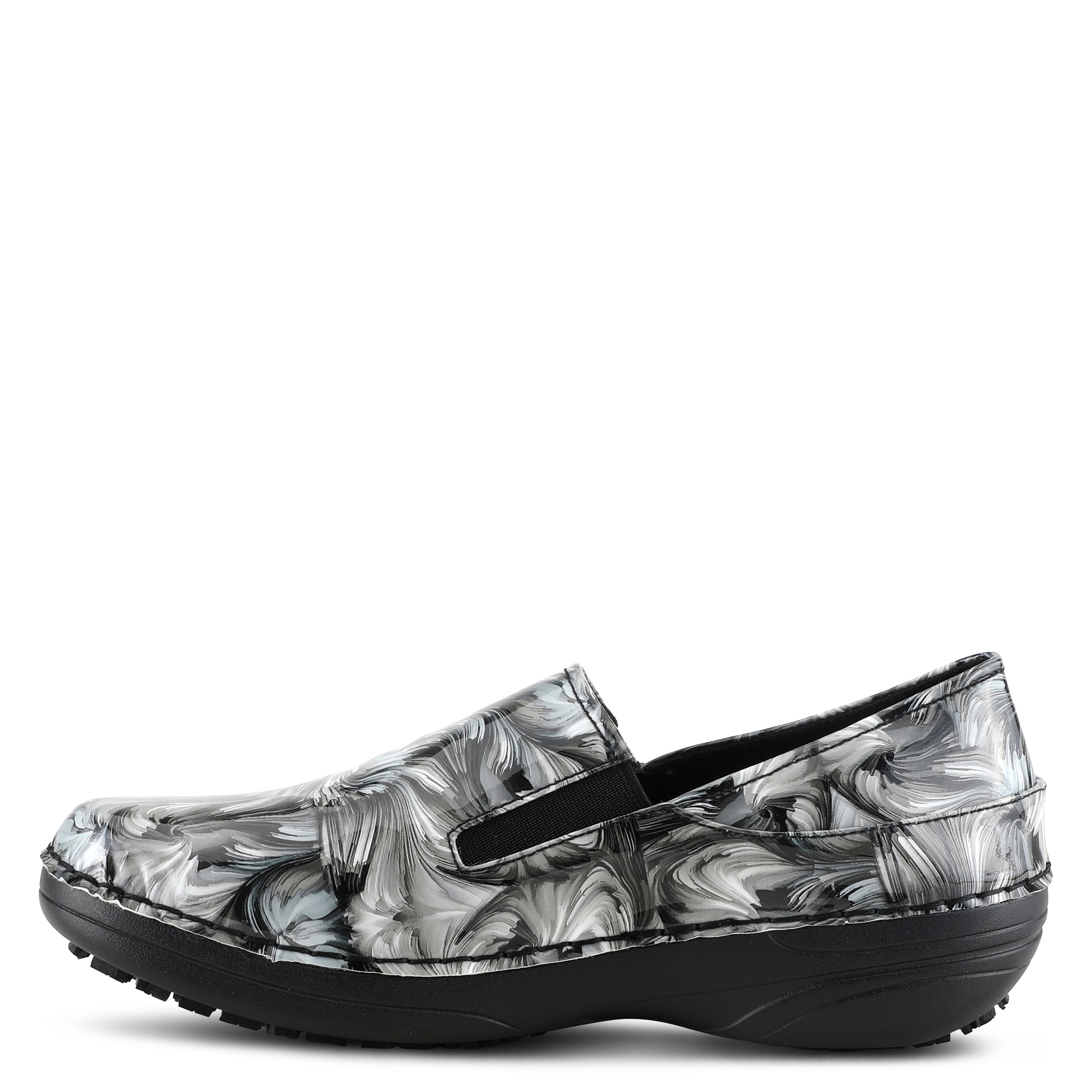 Spring Step Professional SPRING STEP PROFESSIONAL FERRARA-FLOW SLIP-ON SHOES slip-on shoe in blue multi with slip-resistant outsole