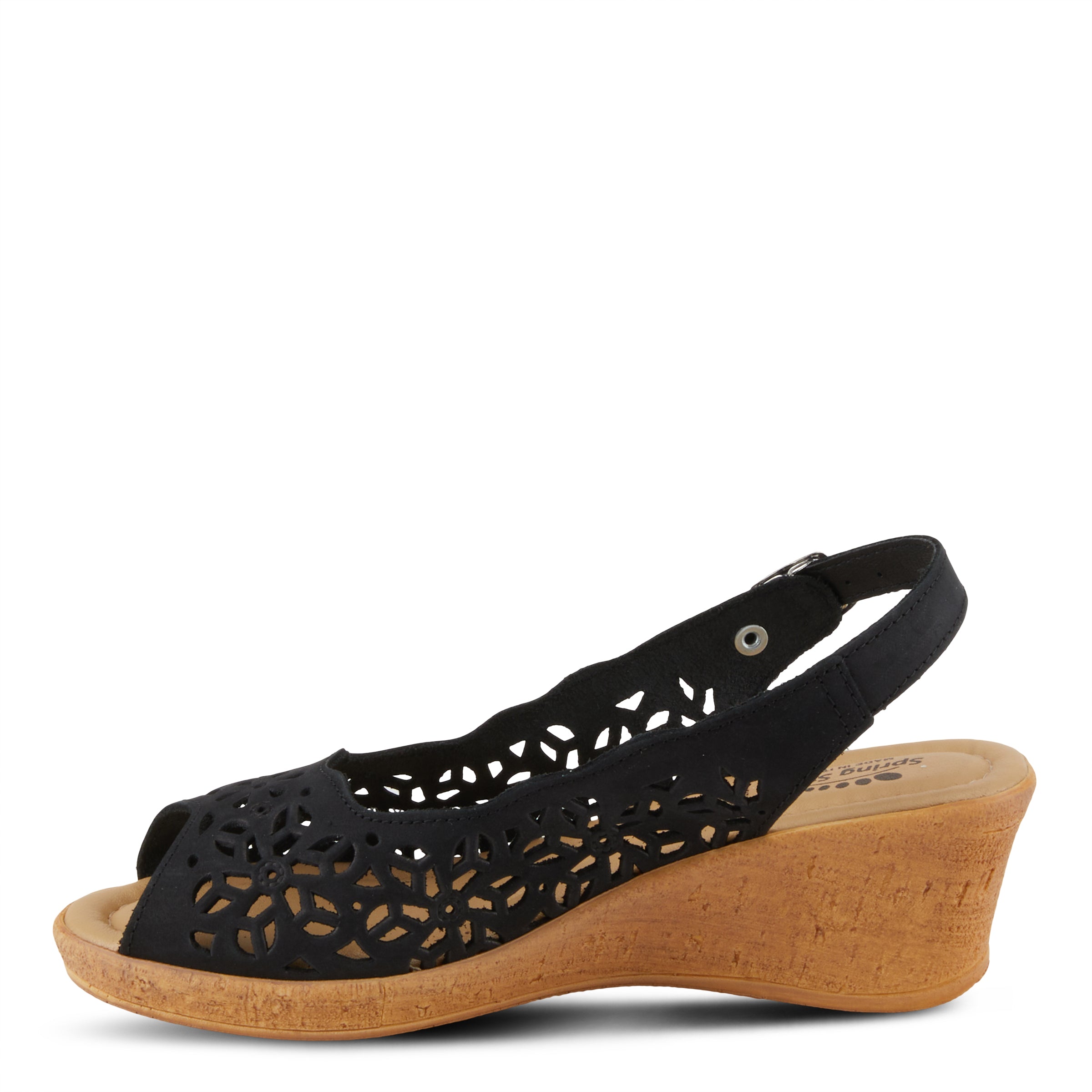 Spring Step SPRING STEP FOOTSIE SLINGBACK SANDALS sandal in black nubuck with comfortable everyday design
