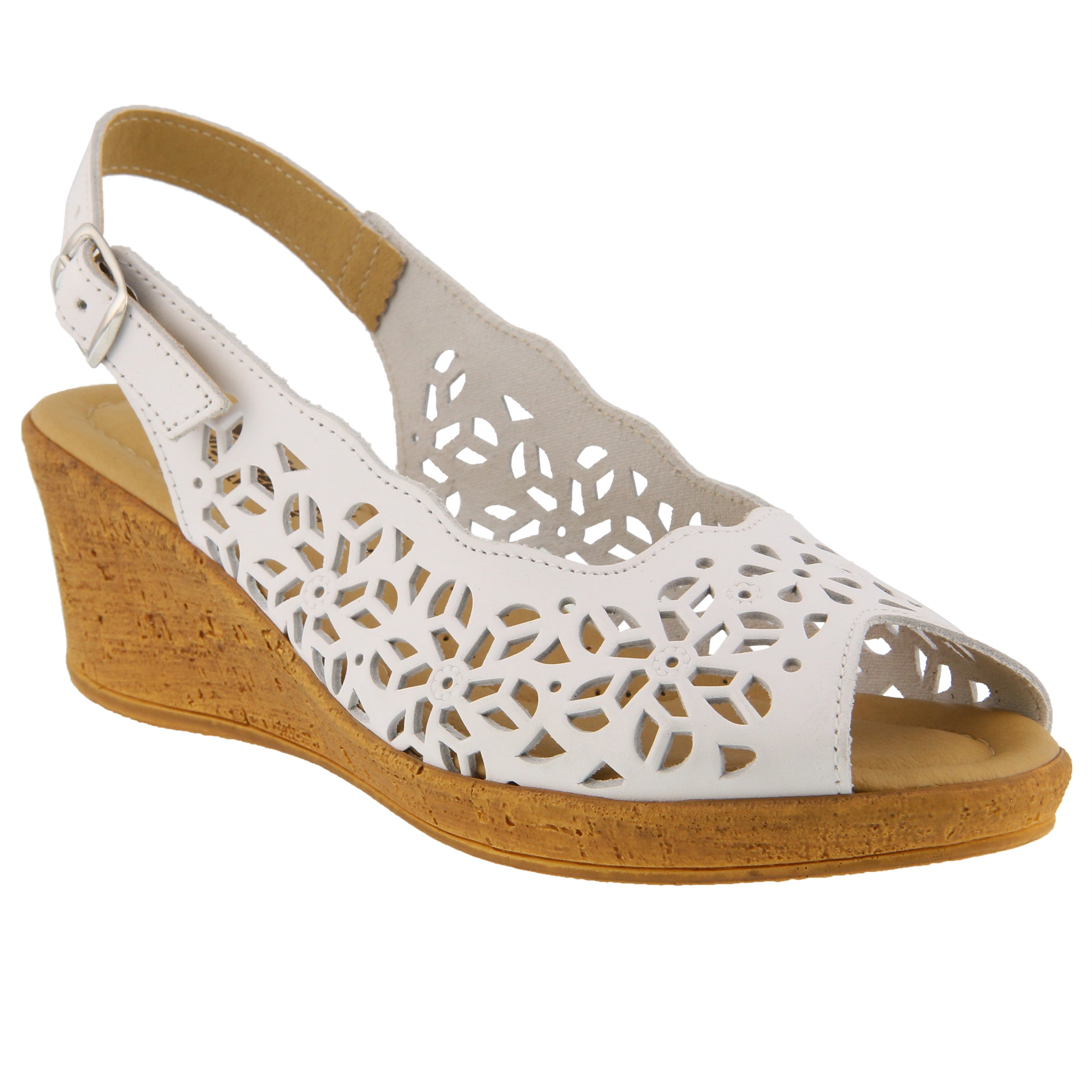 Spring Step SPRING STEP FOOTSIE SLINGBACK SANDALS sandal in white with comfortable everyday design