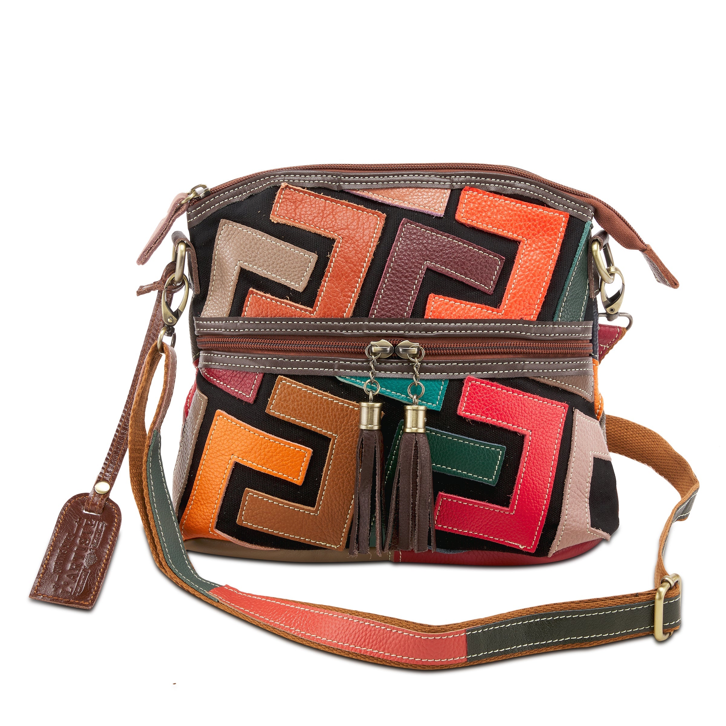 L'Artiste L'ARTISTE HB-ADVENTURE-LUK HANDBAG shoe in rainbow with handcrafted leather design
