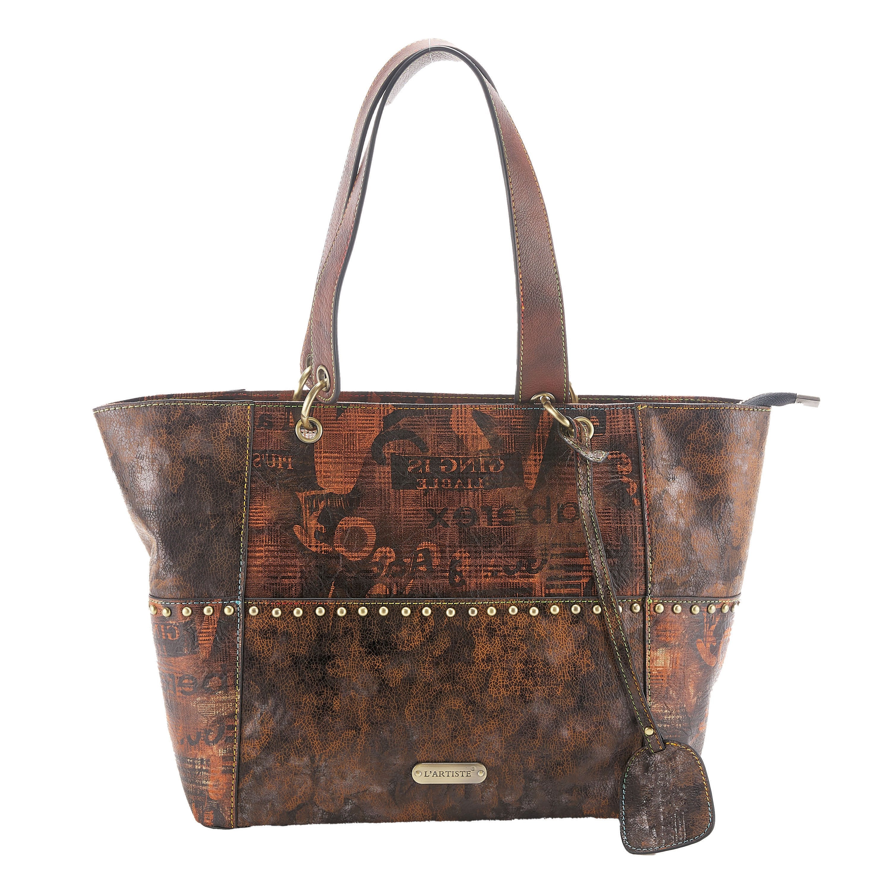 L'Artiste L'Artiste HB-DAYDREAM HANDBAGS shoe in brown with handcrafted leather design