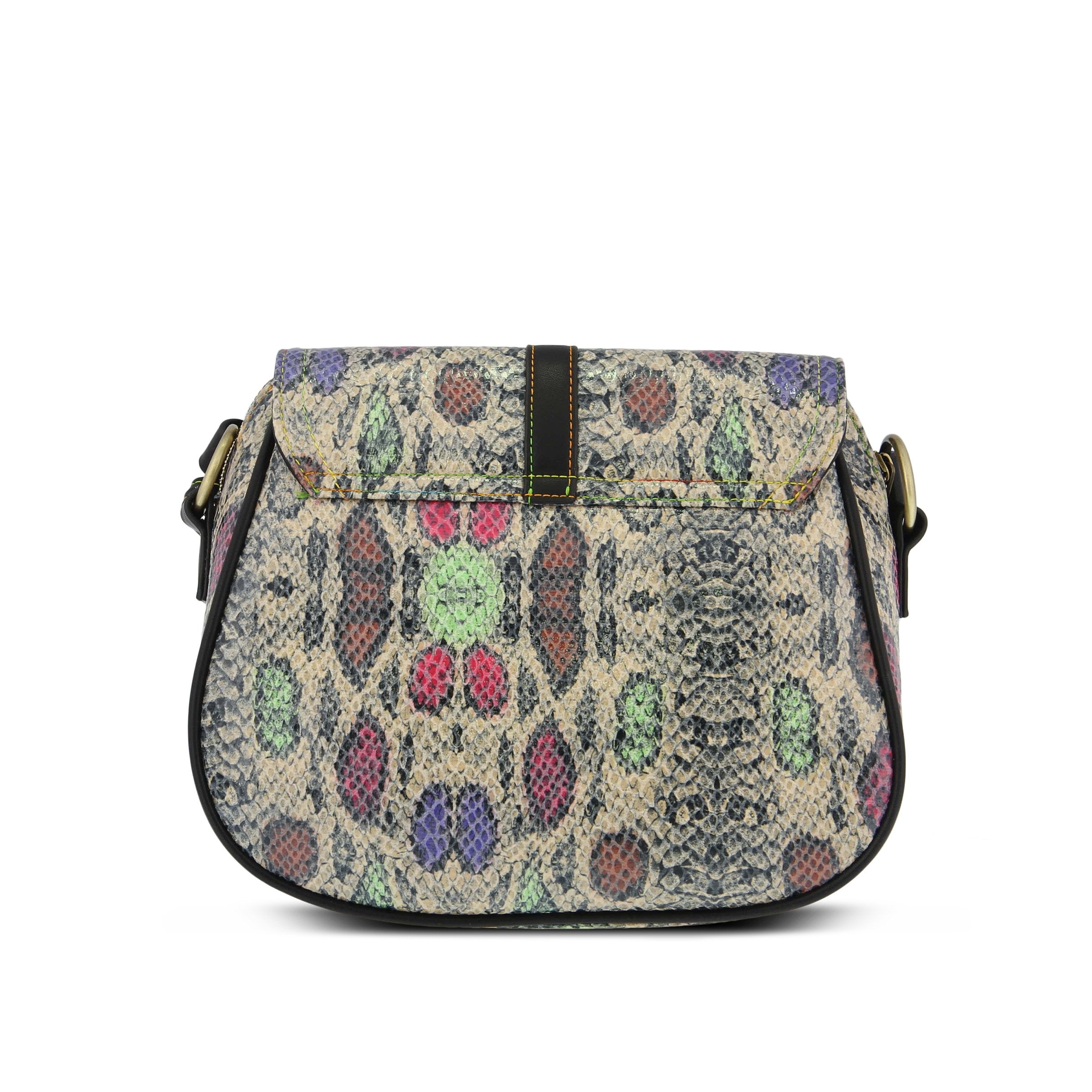 L'Artiste L'ARTISTE HB-PYTHON HANDBAG shoe in black multi with handcrafted leather design