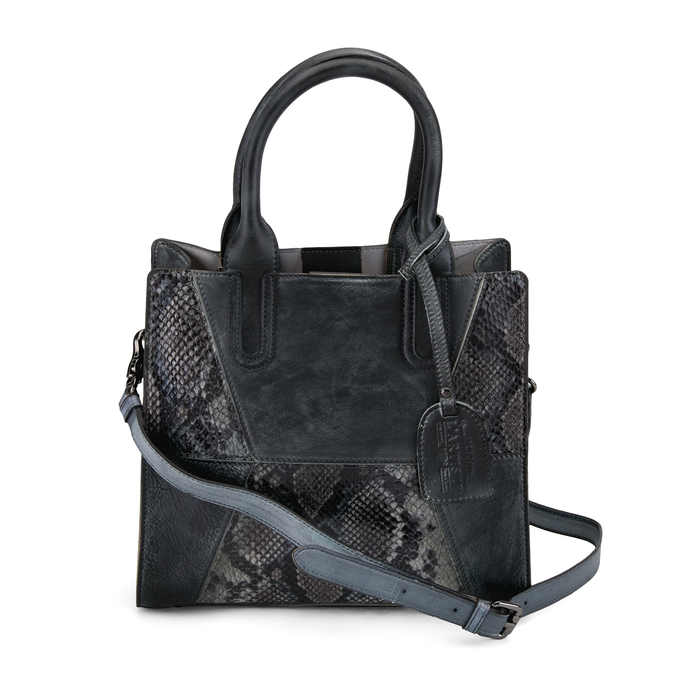L'Artiste L'ARTISTE HB-SQUARED HANDBAGS shoe in black multi with handcrafted leather design