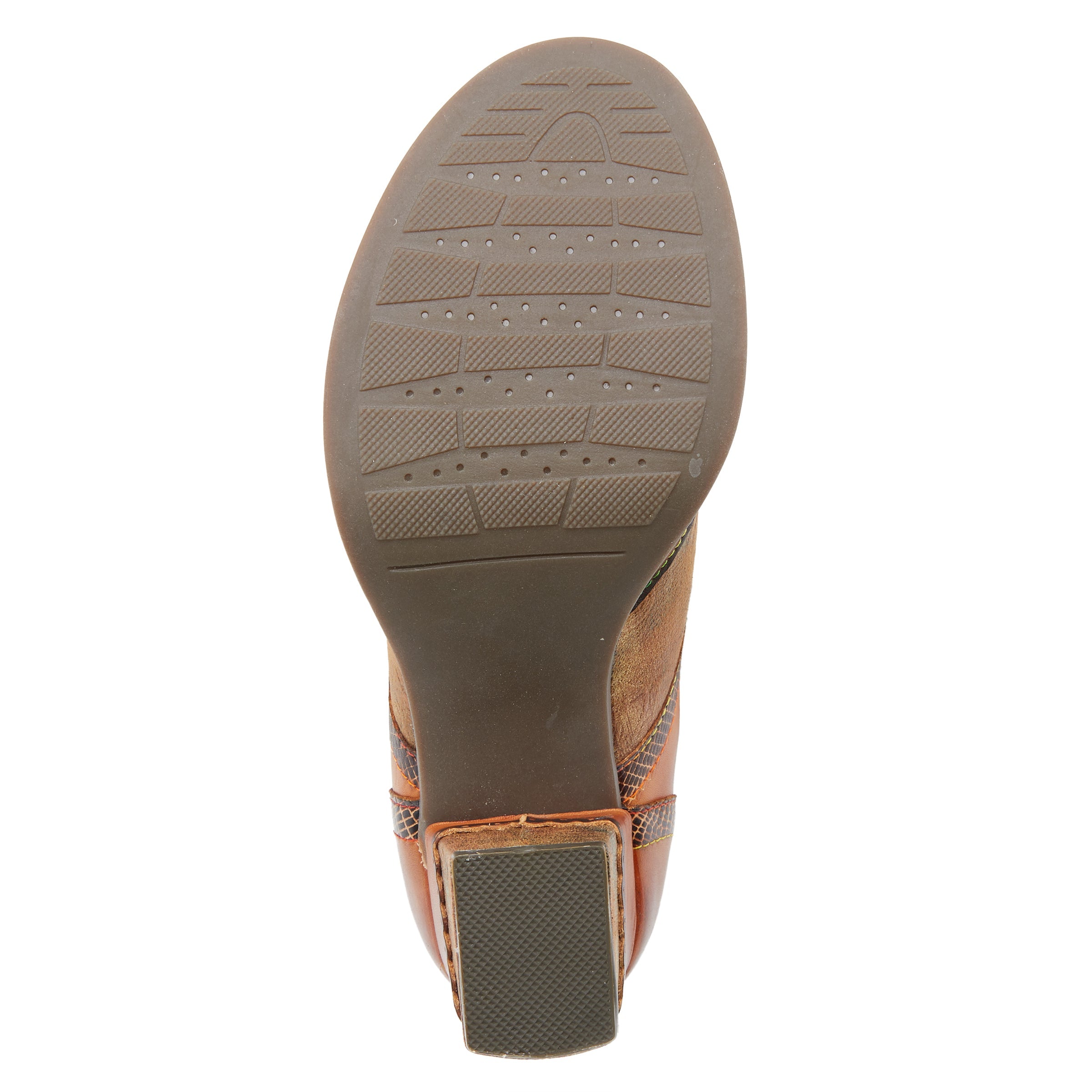 L'Artiste L`ARTISTE ILAN OXFORD shoe in camel multi with handcrafted leather design