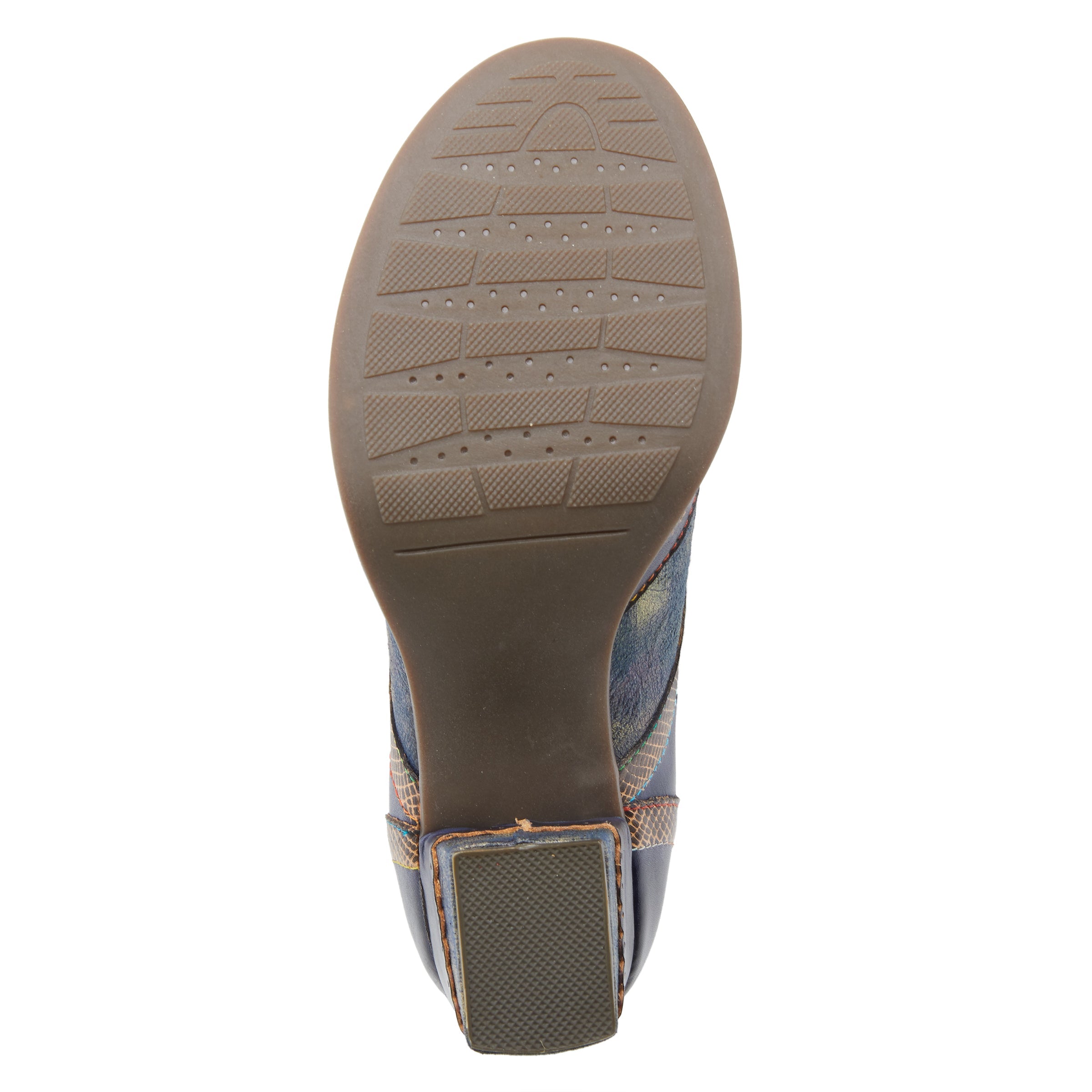 L'Artiste L`ARTISTE ILAN OXFORD shoe in navy multi with handcrafted leather design