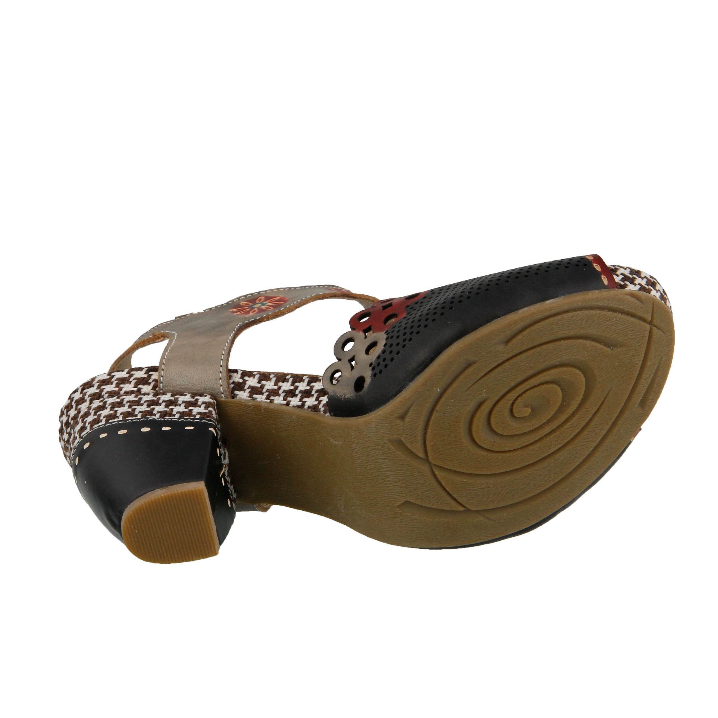 L'Artiste L'Artiste JIVE Sandals sandal in black with handcrafted leather design