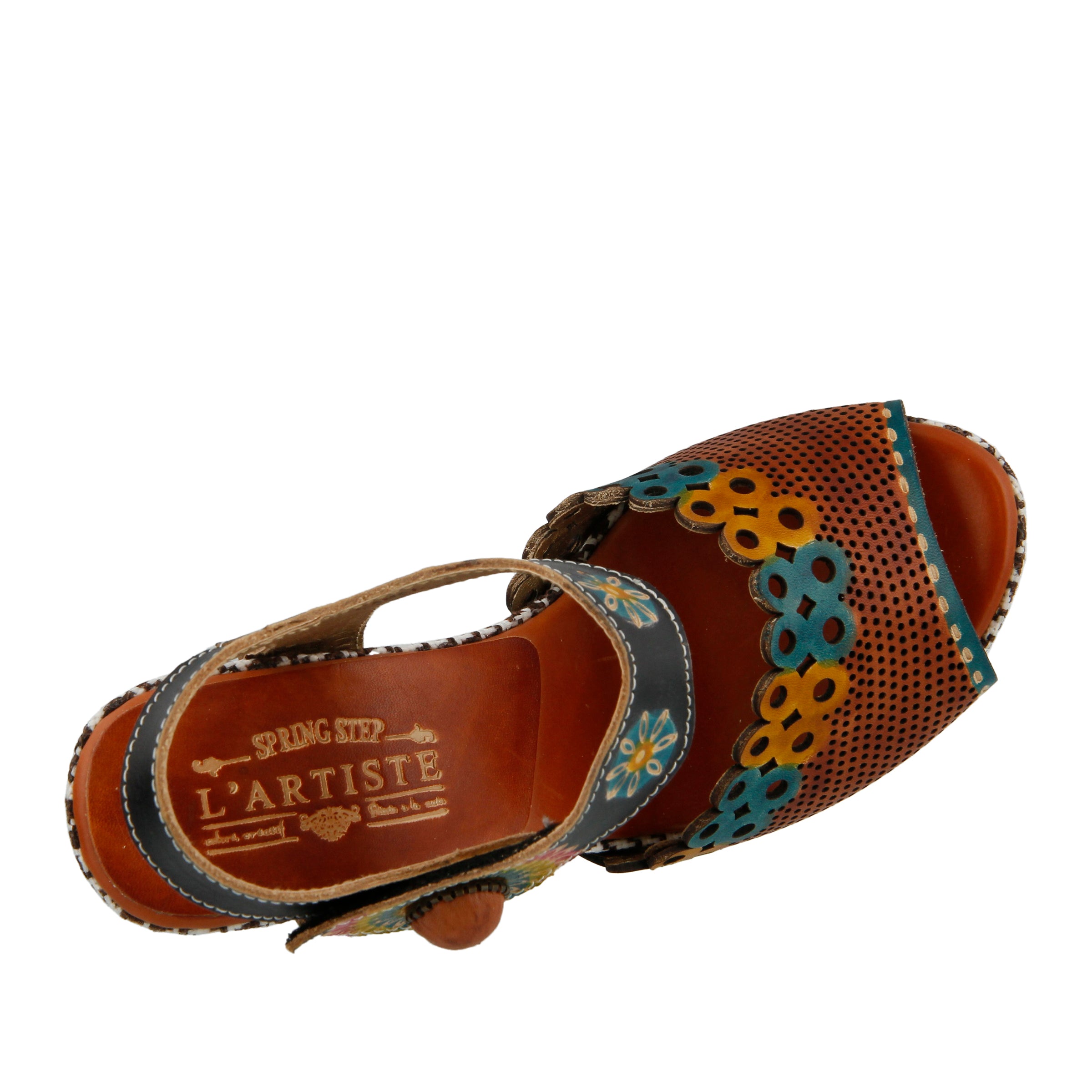 L'Artiste L'Artiste JIVE Sandals sandal in camel with handcrafted leather design