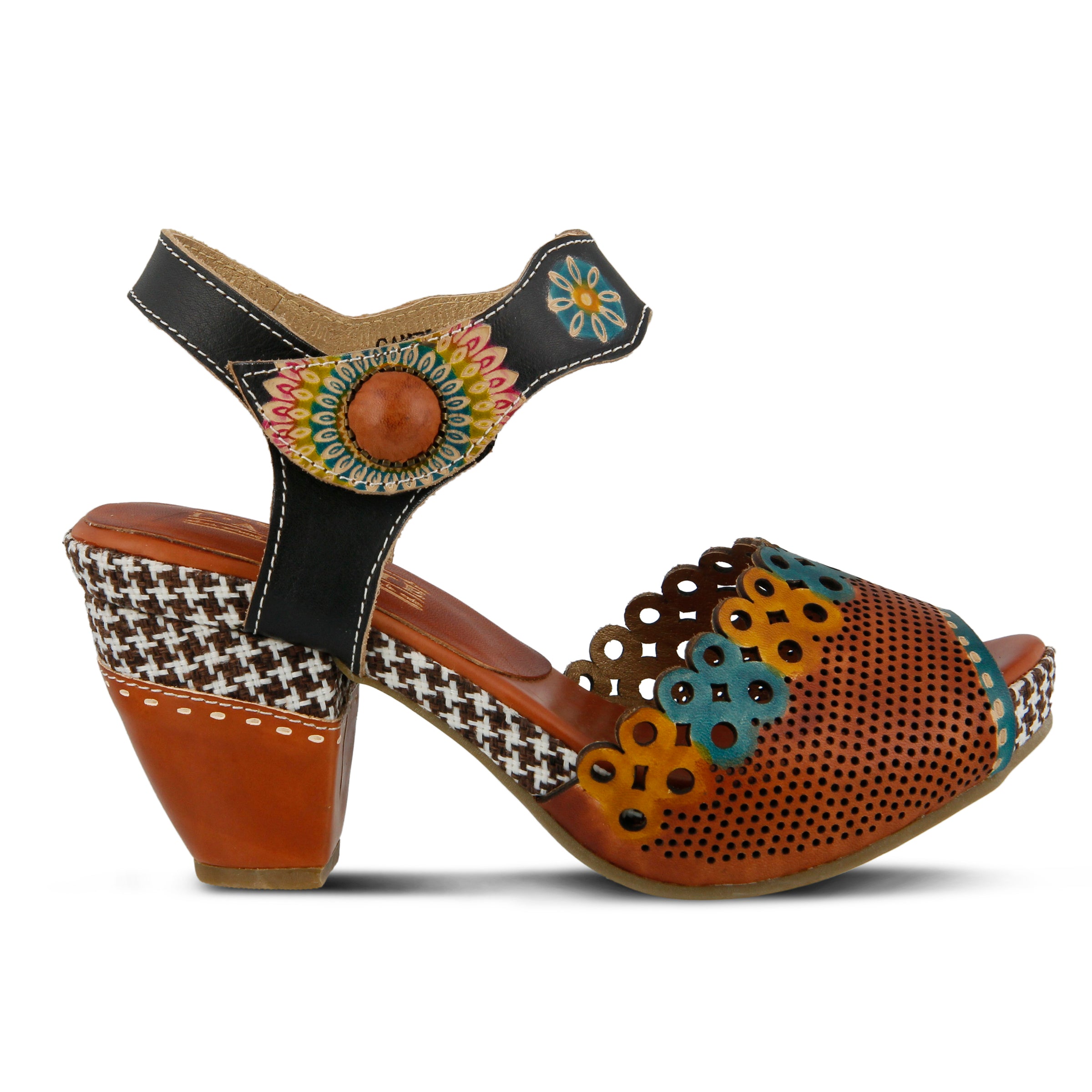 L'Artiste L'Artiste JIVE Sandals sandal in camel with handcrafted leather design