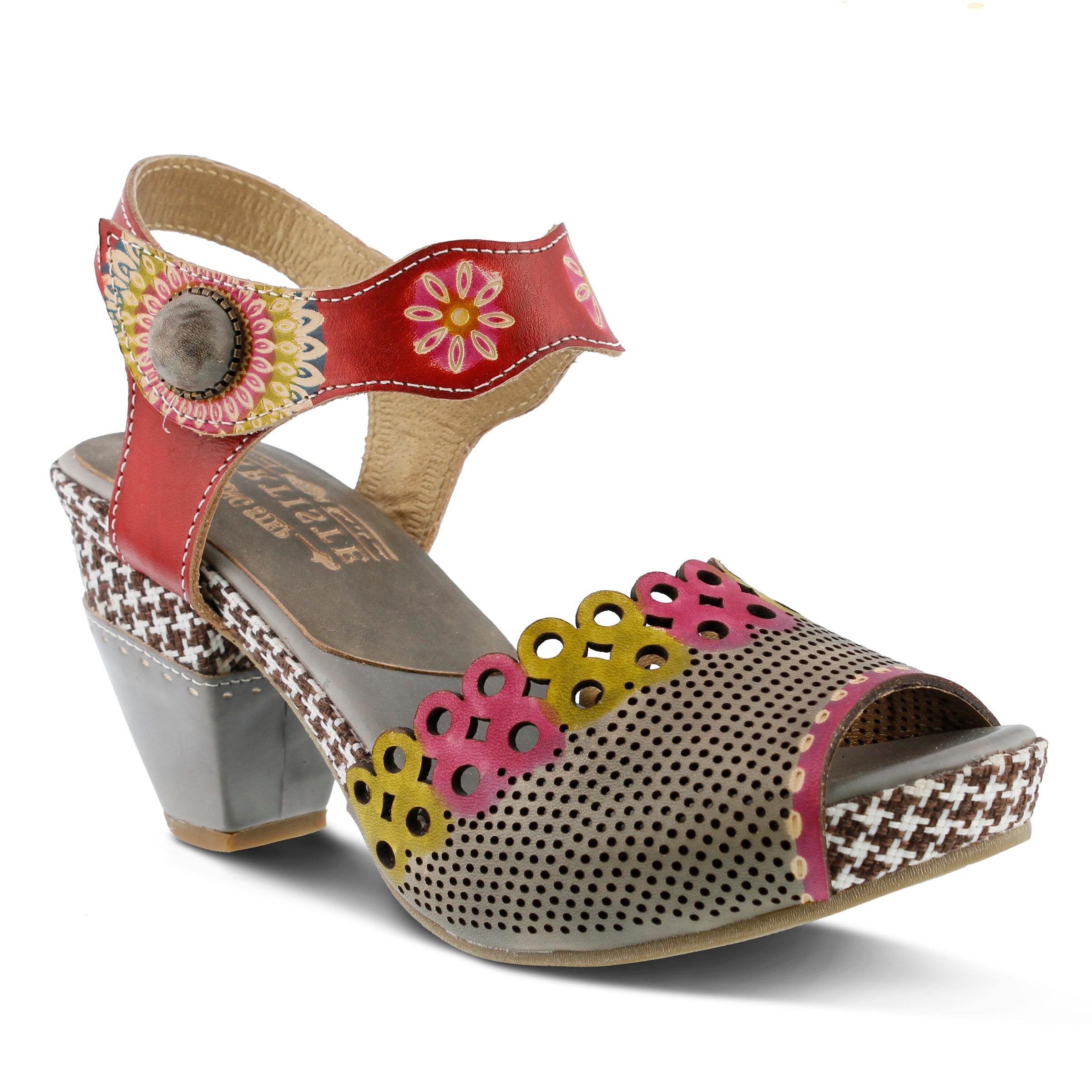 L'Artiste L'Artiste JIVE Sandals sandal in camel with handcrafted leather design
