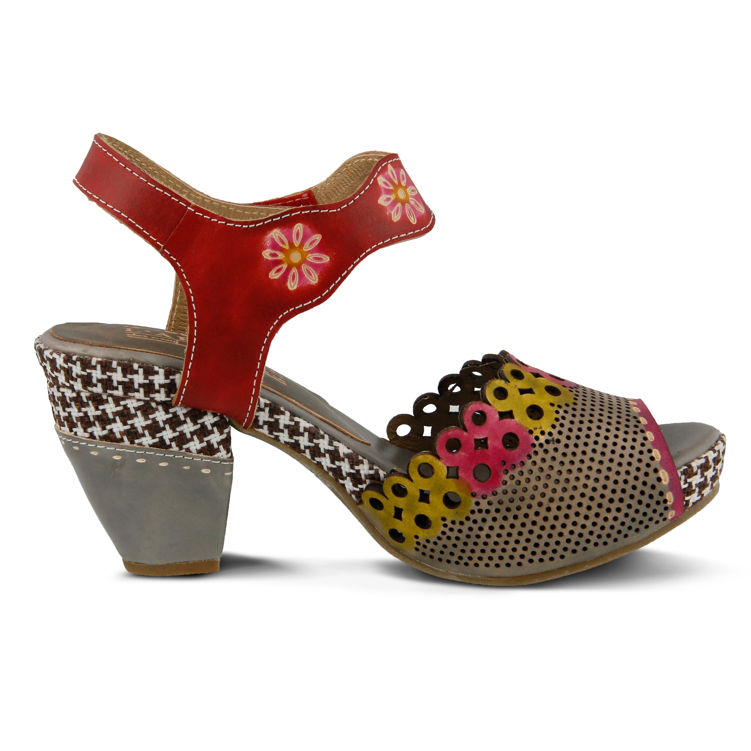 L'Artiste L'Artiste JIVE Sandals sandal in grey with handcrafted leather design