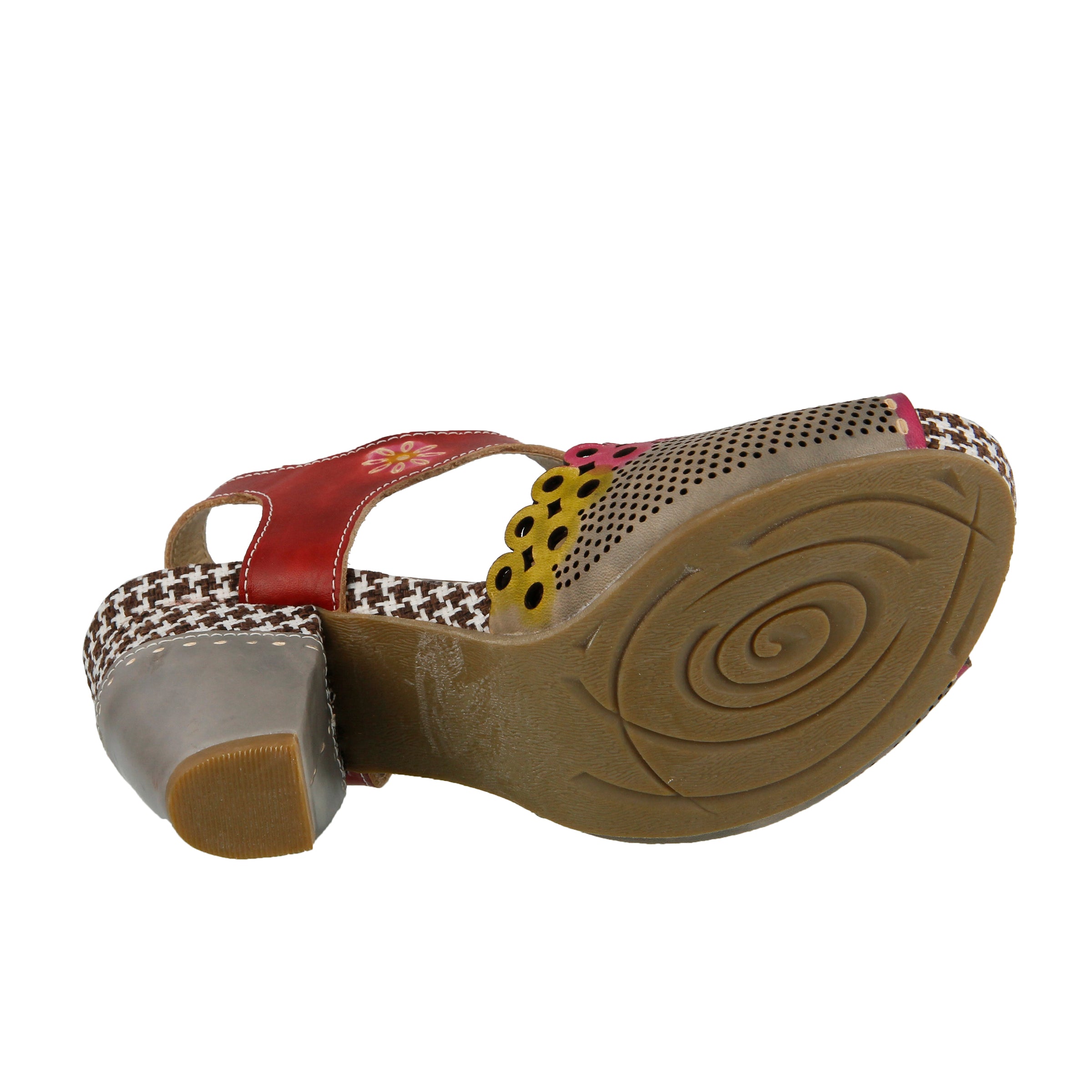 L'Artiste L'Artiste JIVE Sandals sandal in grey with handcrafted leather design