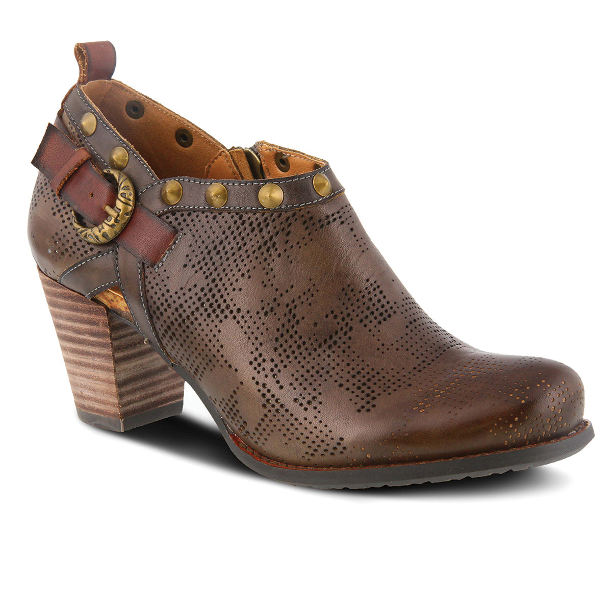 L'Artiste L'Artiste KACIE Shoes shoe in red with handcrafted leather design