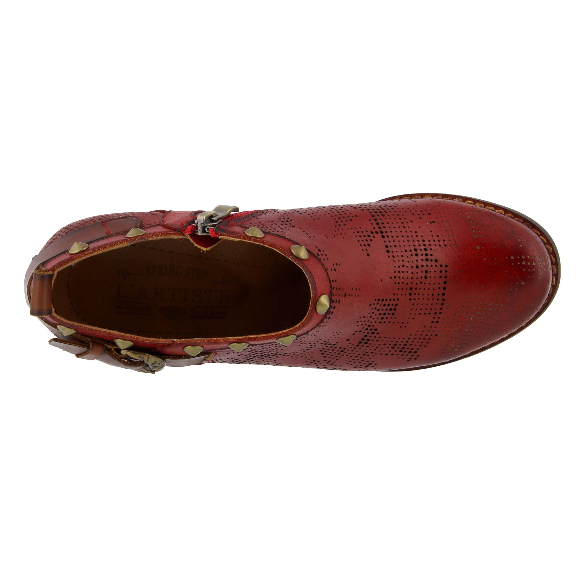 L'Artiste L'Artiste KACIE Shoes shoe in red with handcrafted leather design