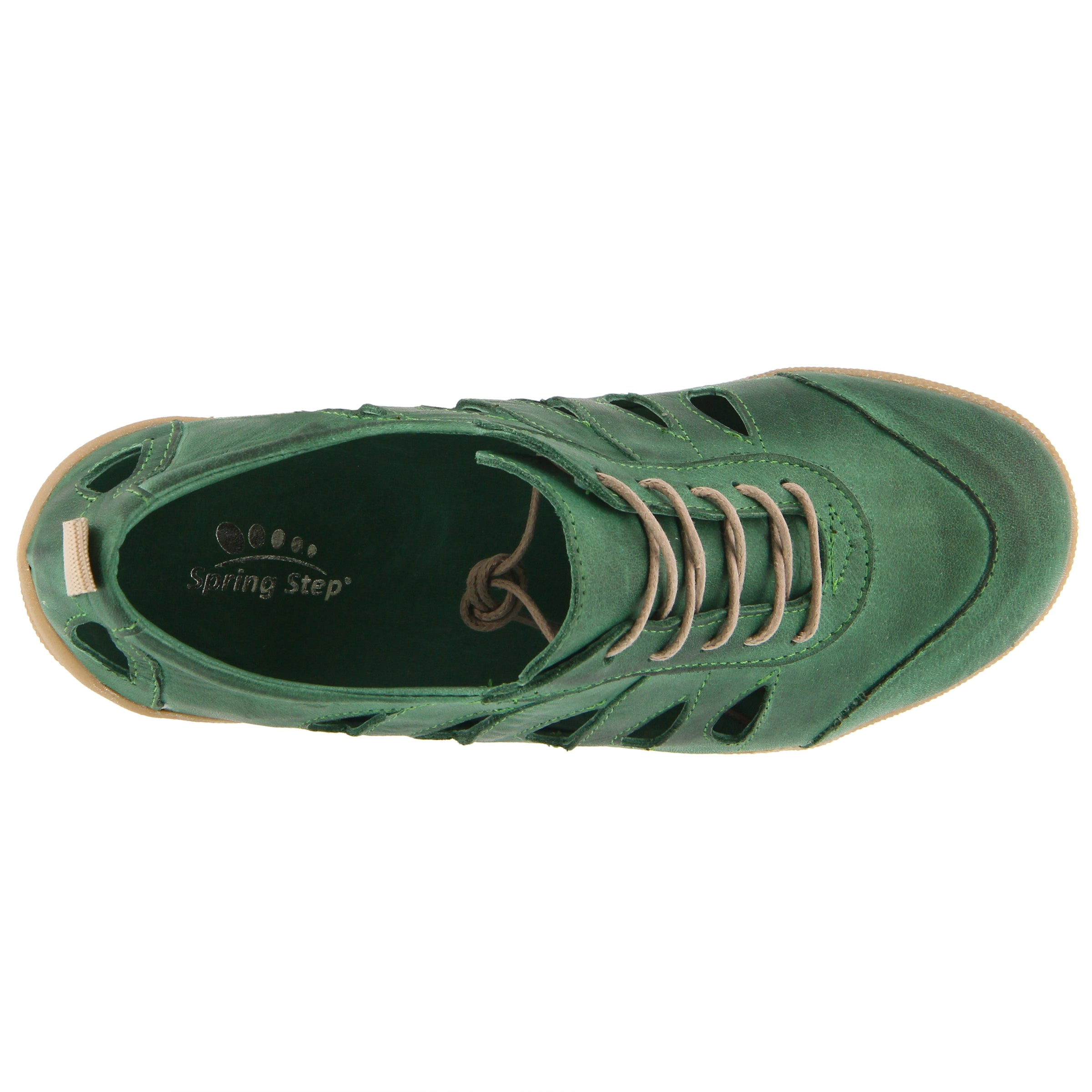 Spring Step SPRING STEP KONAK LACE-UP SHOE shoe in green with comfortable everyday design