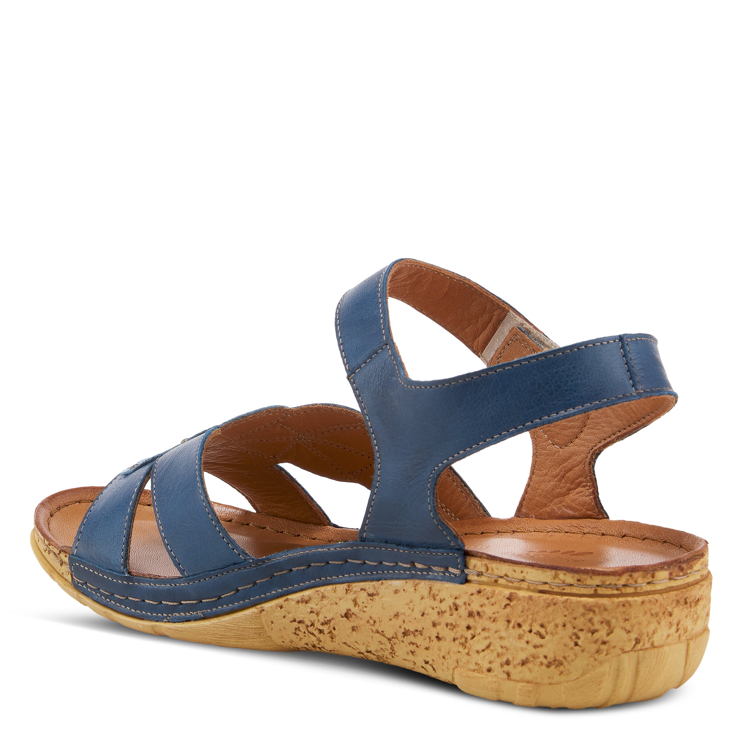 Spring Step SPRING STEP LEAF QUARTER STRAP SANDALS sandal in blue multi with comfortable everyday design