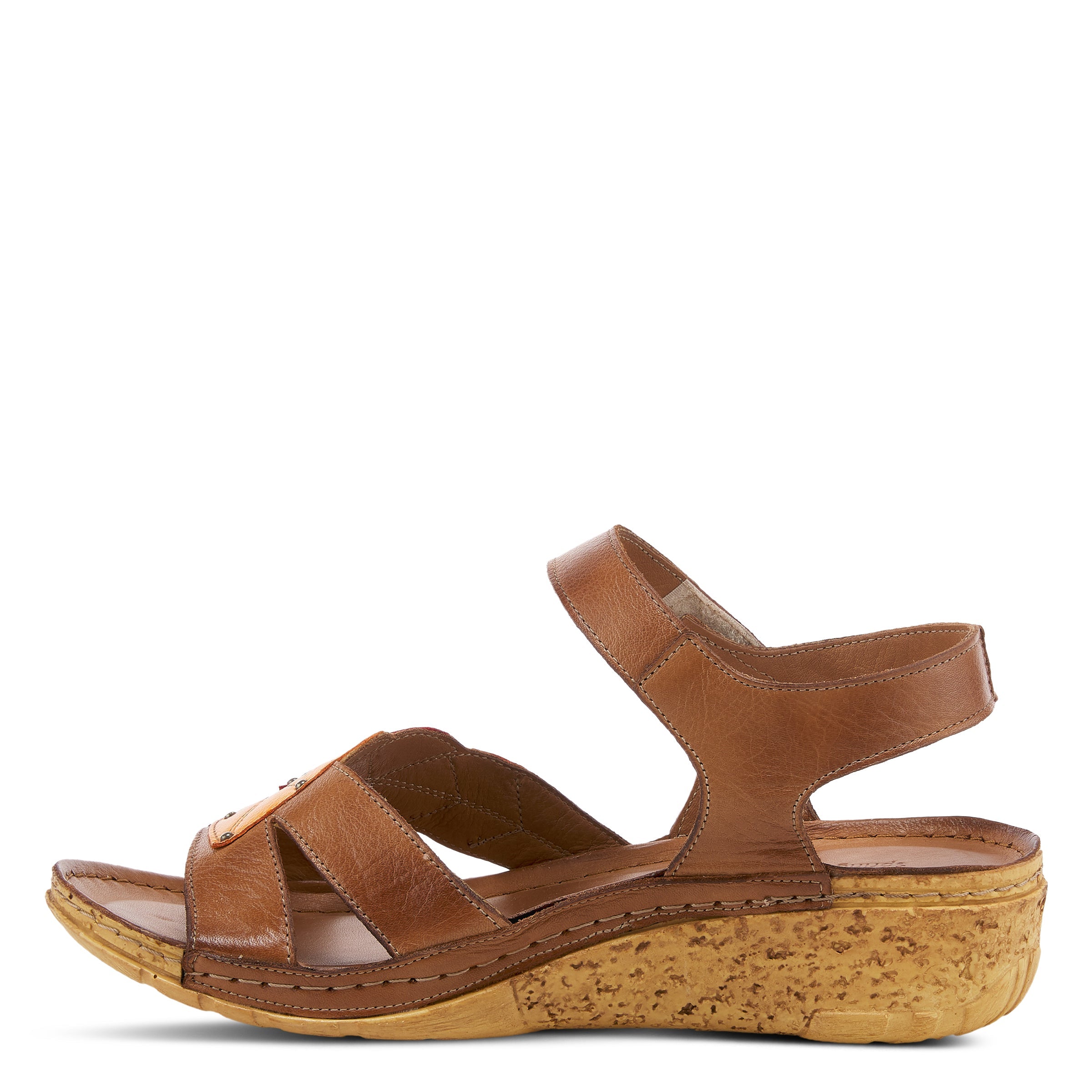 Spring Step SPRING STEP LEAF QUARTER STRAP SANDALS sandal in brown multi with comfortable everyday design