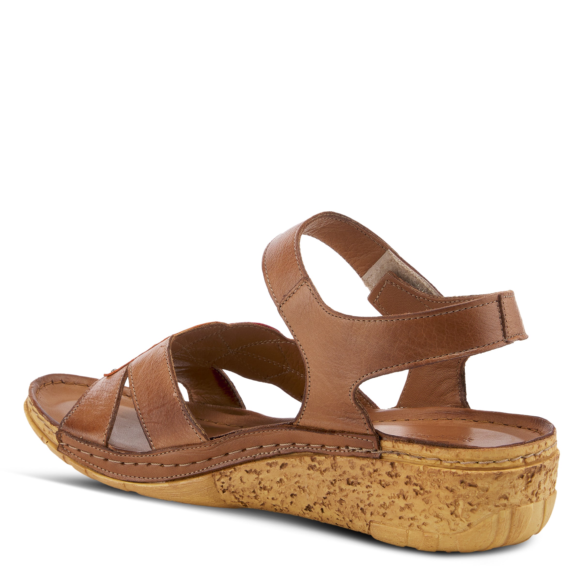 Spring Step SPRING STEP LEAF QUARTER STRAP SANDALS sandal in brown multi with comfortable everyday design