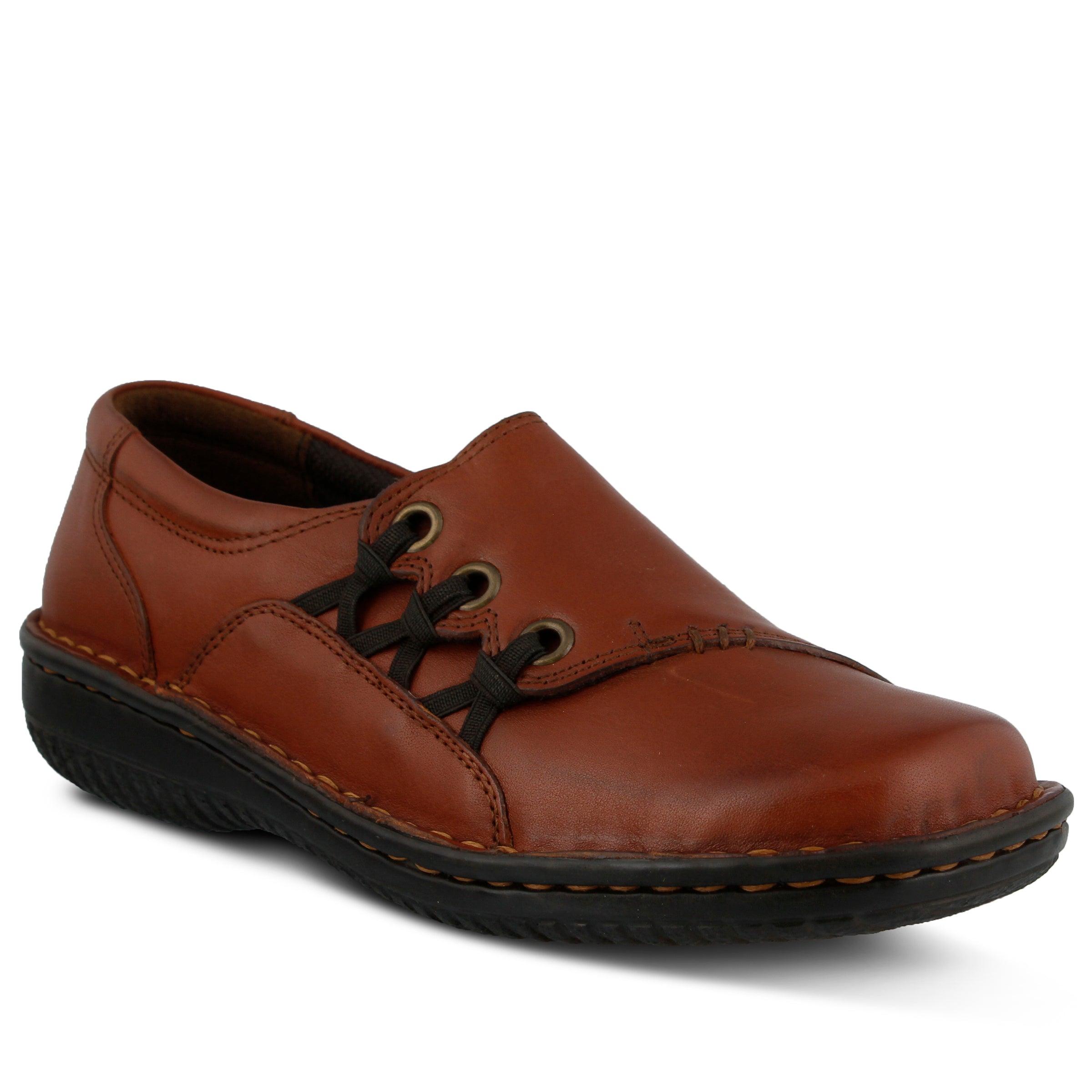 Spring Step SPRING STEP OLINDA SLIP-ON SHOE shoe in cognac with comfortable everyday design