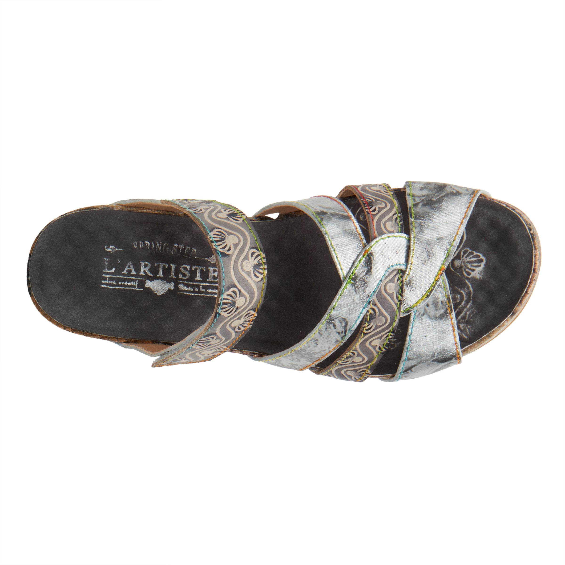 L'Artiste L'ARTISTE PINRIYO SLIDE SANDAL sandal in lilac with handcrafted leather design
